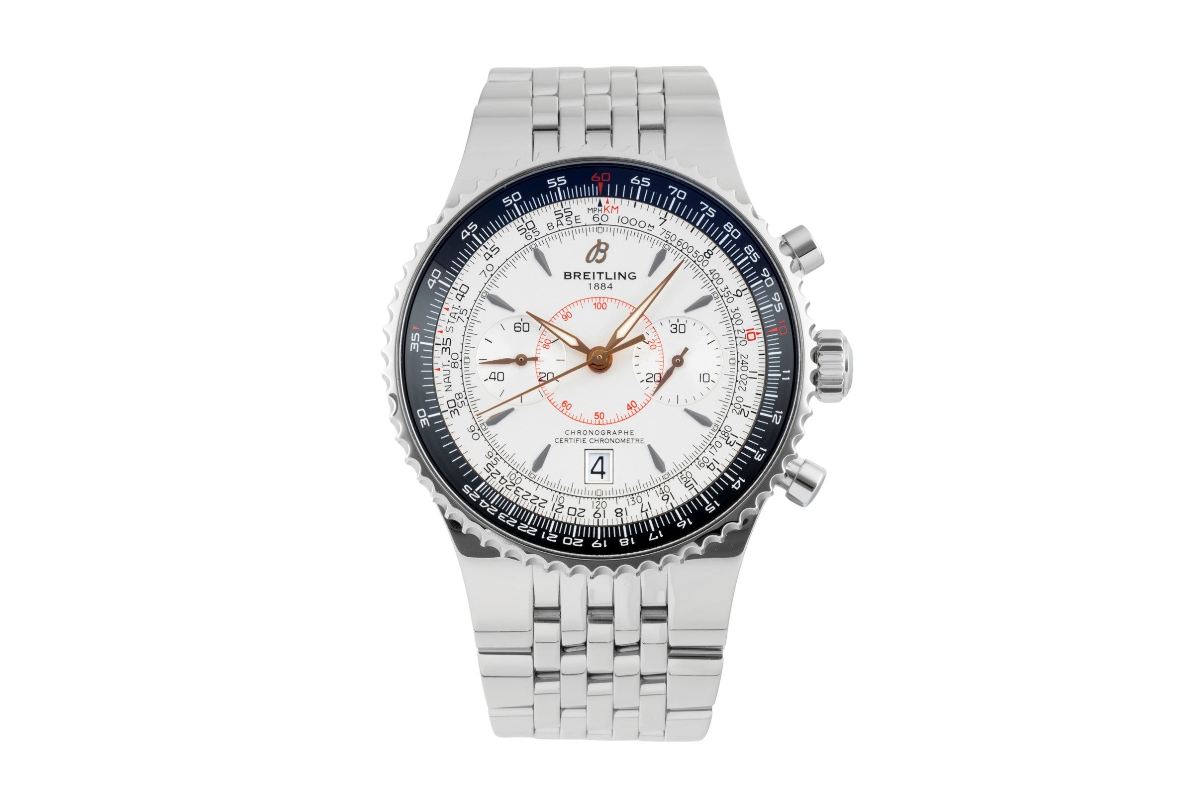 Breitling Montbrillant chronograph steel automatic Kal. B23 Ref