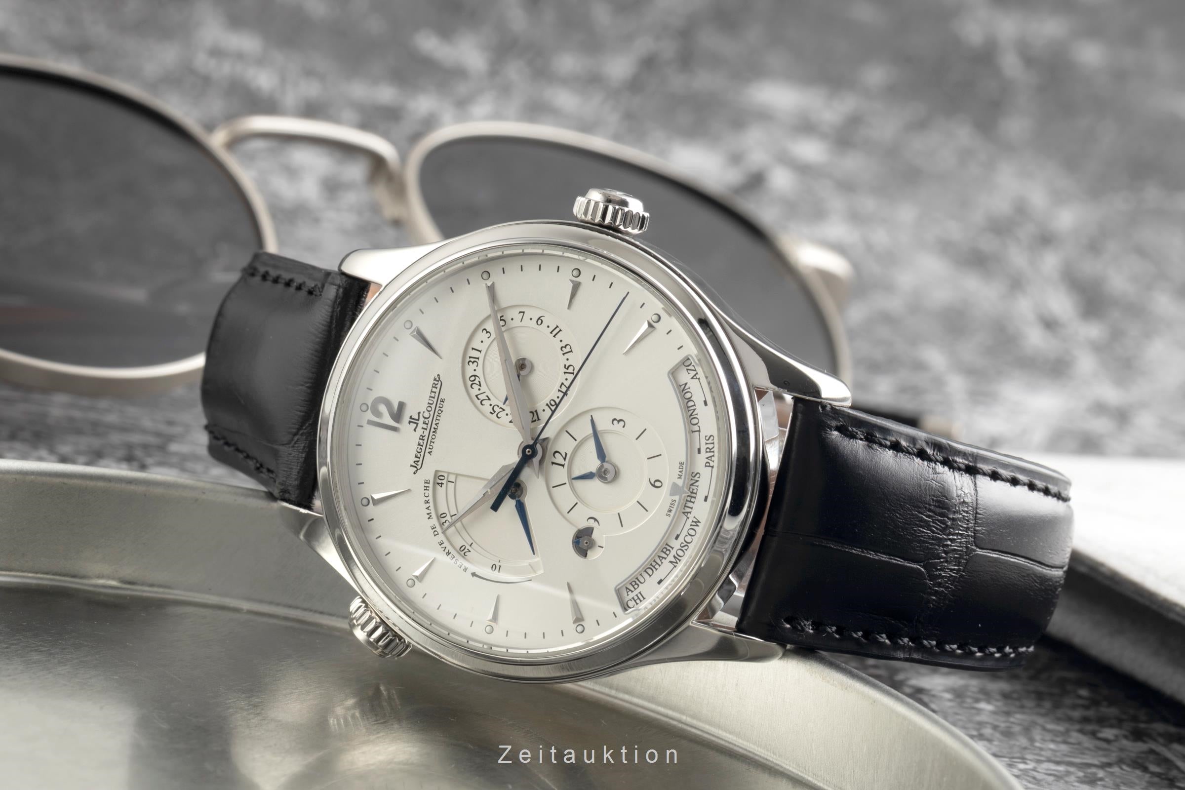 Jaeger LeCoultre Master Geographic acero automático reloj para caballeros Q1428421   176.8.29.S LP: 16200EUR  [2601980]