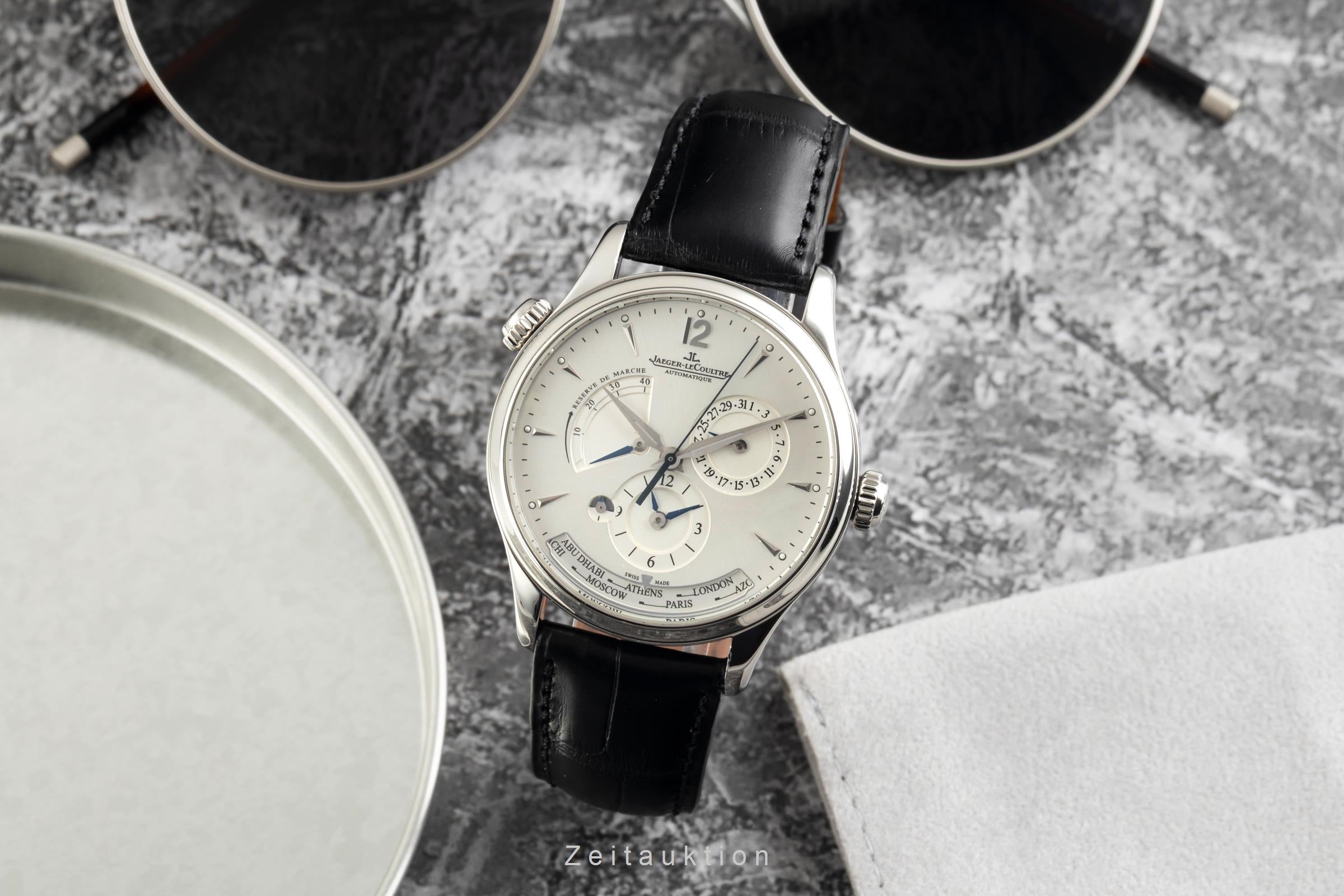 Jaeger LeCoultre Master Geographic acero automático reloj para caballeros Q1428421   176.8.29.S LP: 16200EUR  [2601980]