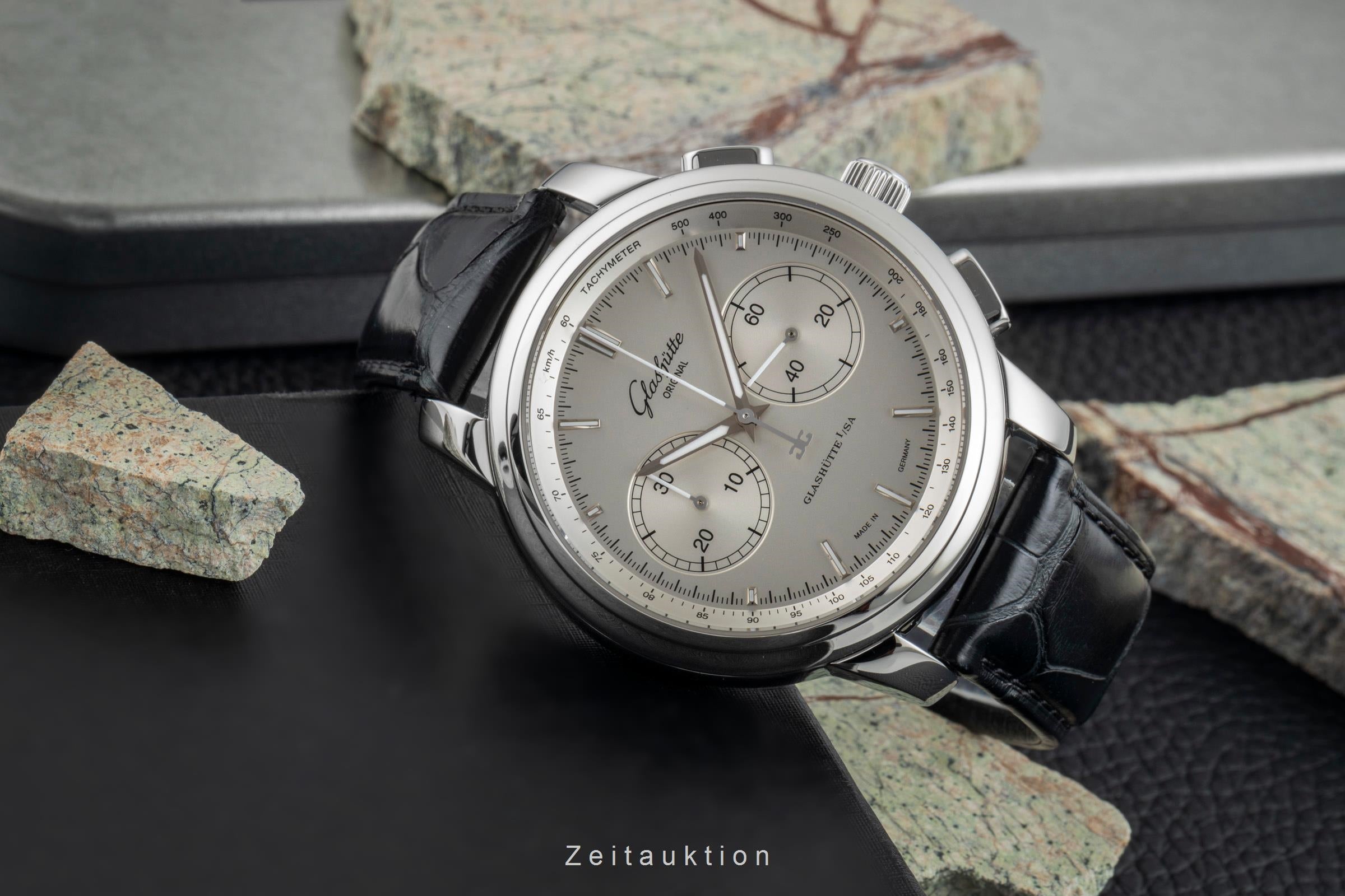 Glashütte Senator Chronograph Stahl Automatik Herrenuhr Ref. 1-39-34-21-42-04  [2601981]