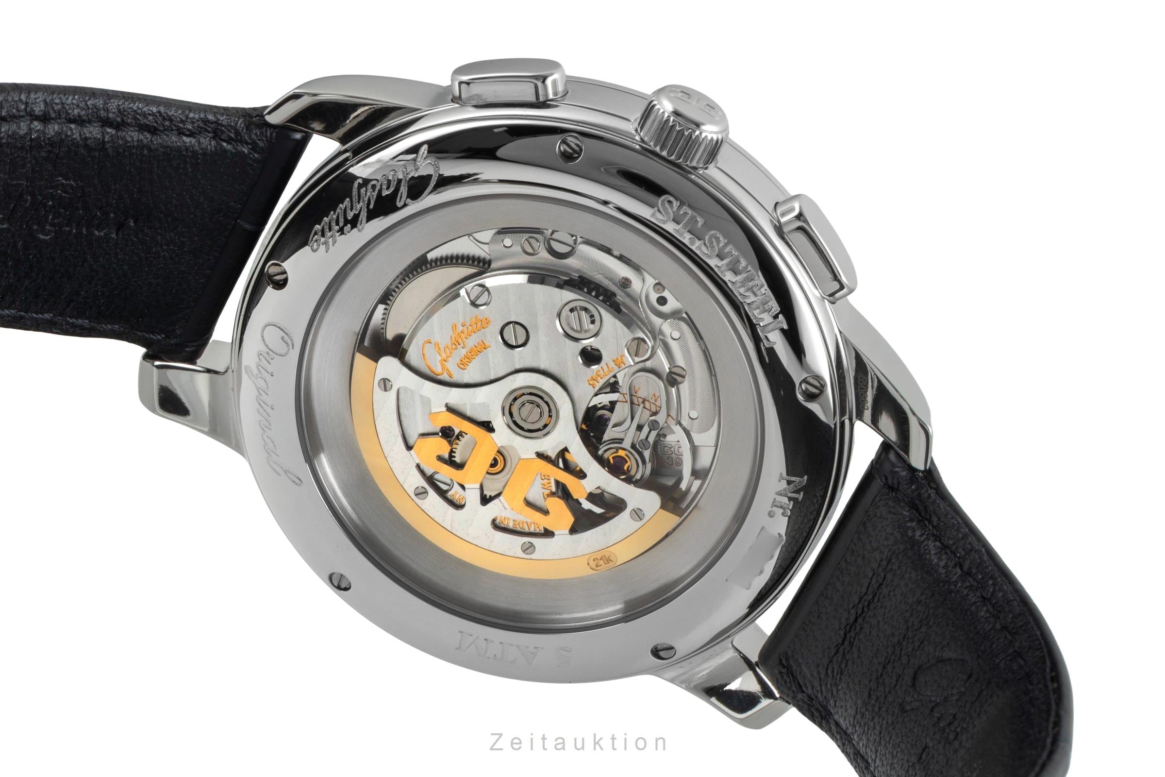 Glashütte Senator Chronograph Stahl Automatik Herrenuhr Ref. 1-39-34-21-42-04  [2601981]