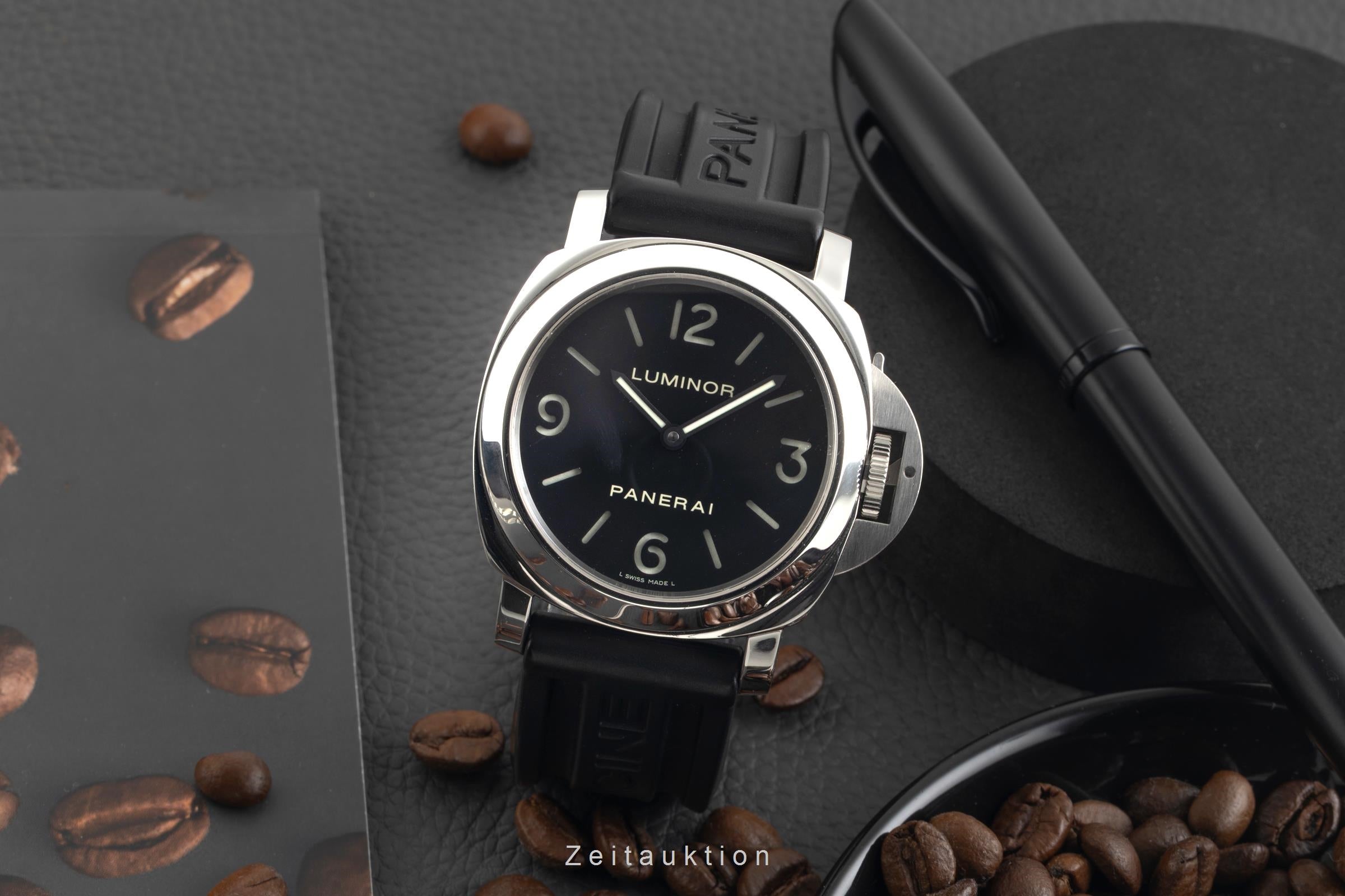 Panerai Luminor Base Handaufzug Edelstahl Herrenuhr Ref. PAM00112 VP: 5700 € [2601986]