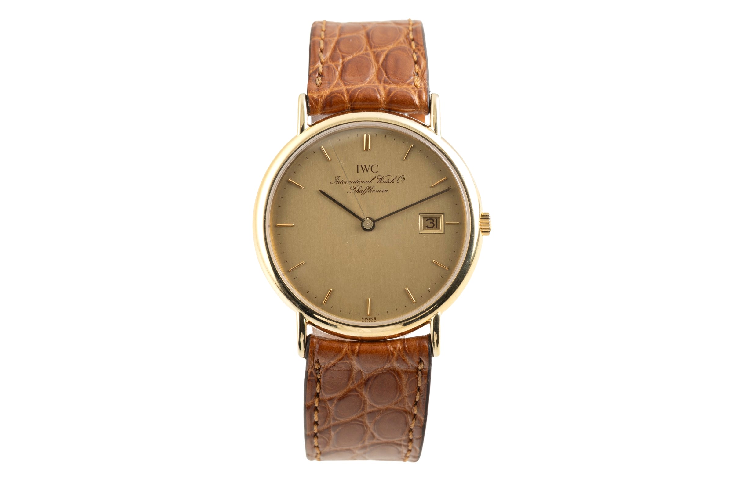 IWC Portofino 18k (0,750) Gold White Dial Quarz Ref. IW333101 Klassiker [2601988]