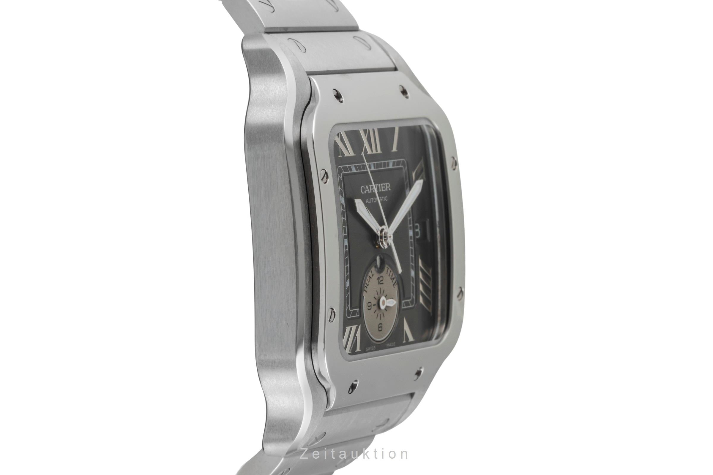 Cartier Santos Stahl Dual Time Herrenuhr Ref. WSSA0076 Box & Papiere 2025 [2601991]
