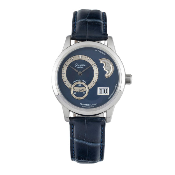 Glashütte PanoMaticLunar acero automático reloj para caballeros 1-90-02-05-02-04  [2601994]