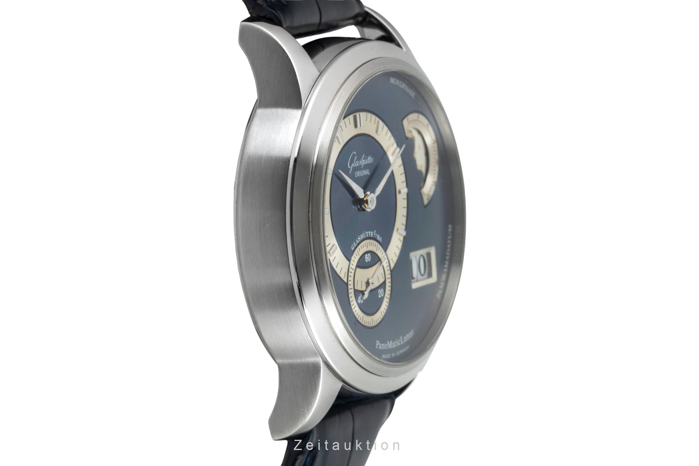 Glashütte PanoMaticLunar acero automático reloj para caballeros 1-90-02-05-02-04  [2601994]