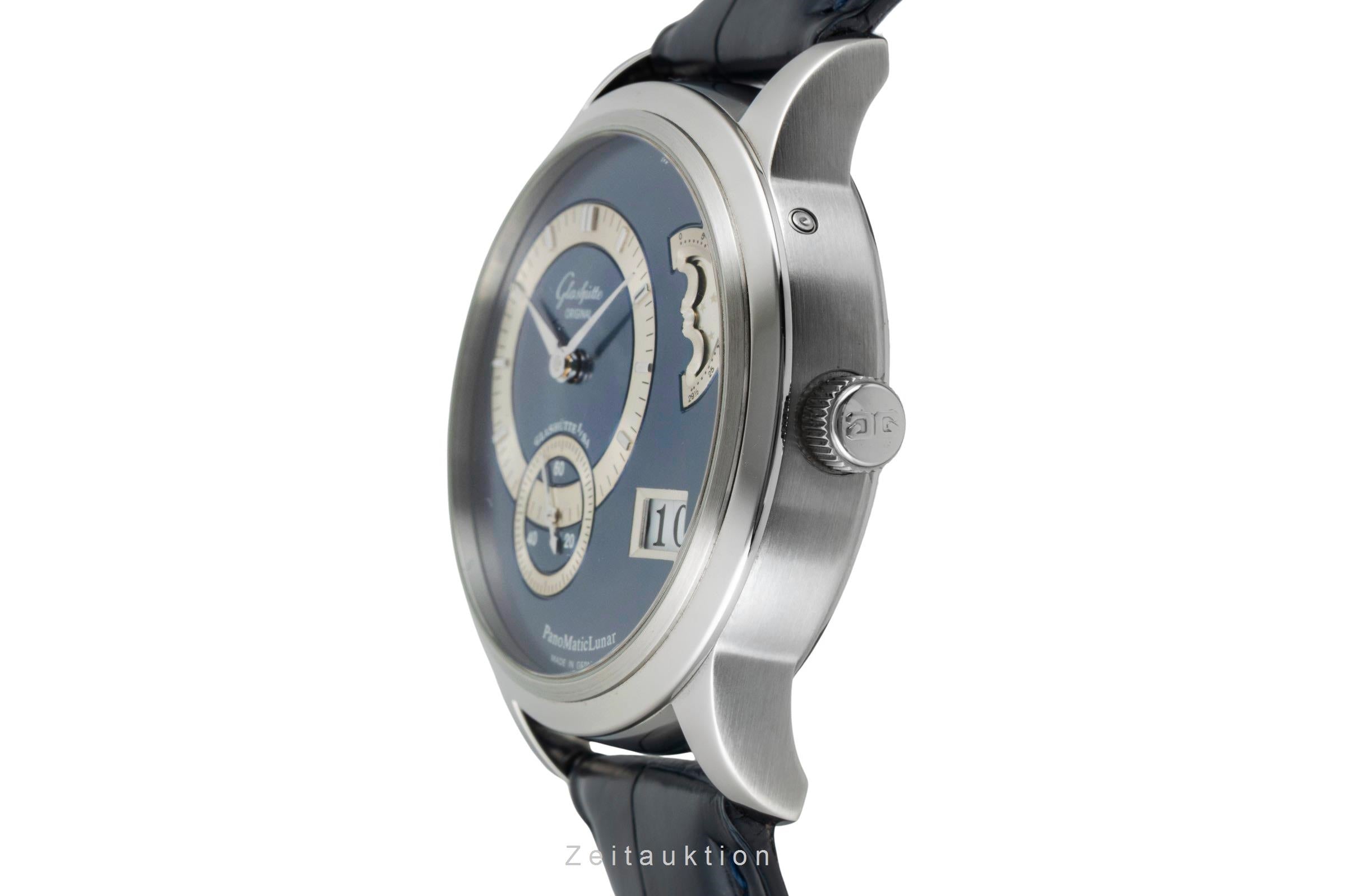 Glashütte PanoMaticLunar acero automático reloj para caballeros 1-90-02-05-02-04  [2601994]