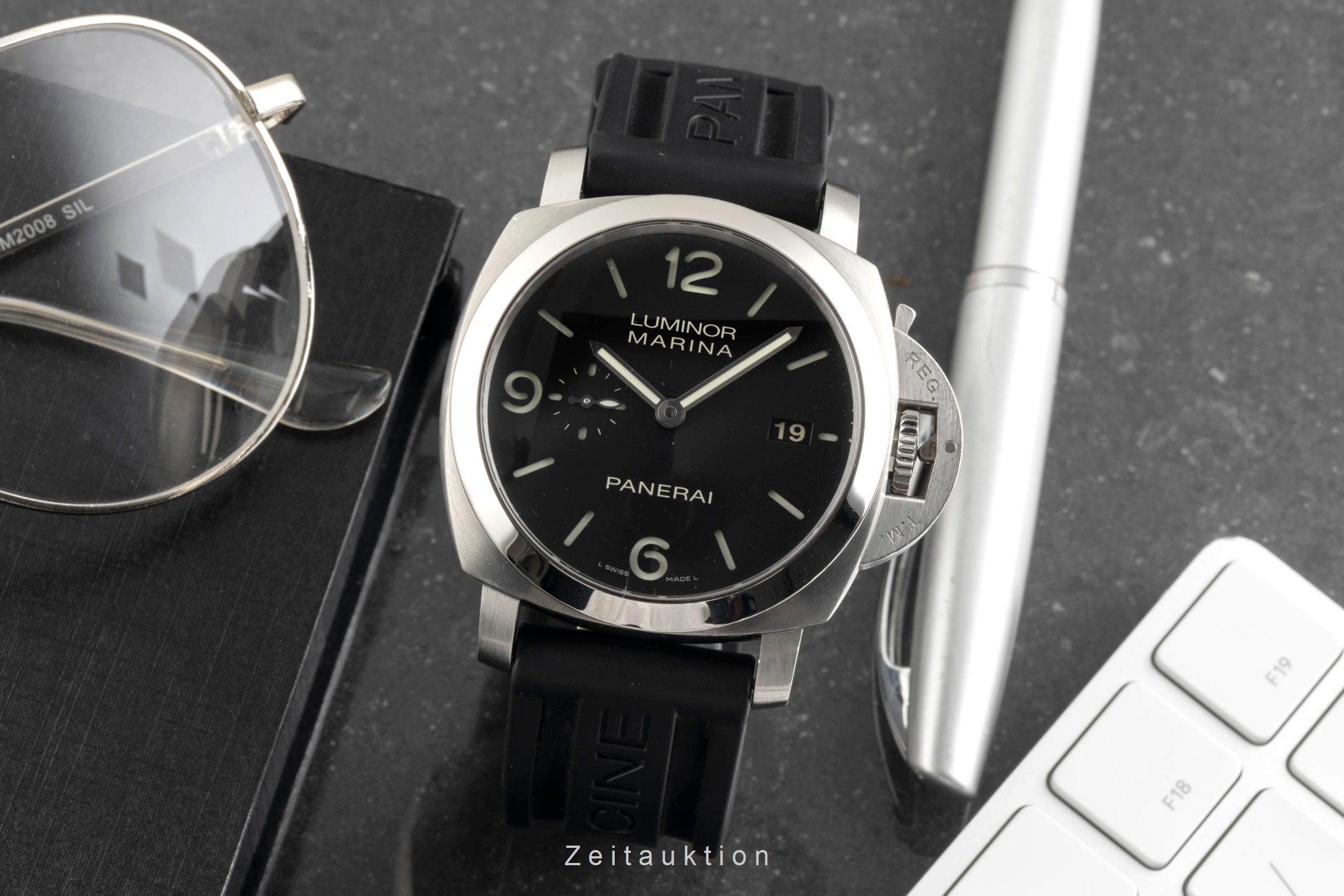 Panerai Luminor Marina acero automático reloj para caballeros PAM00312 LP: 8900EUR  [2601997]