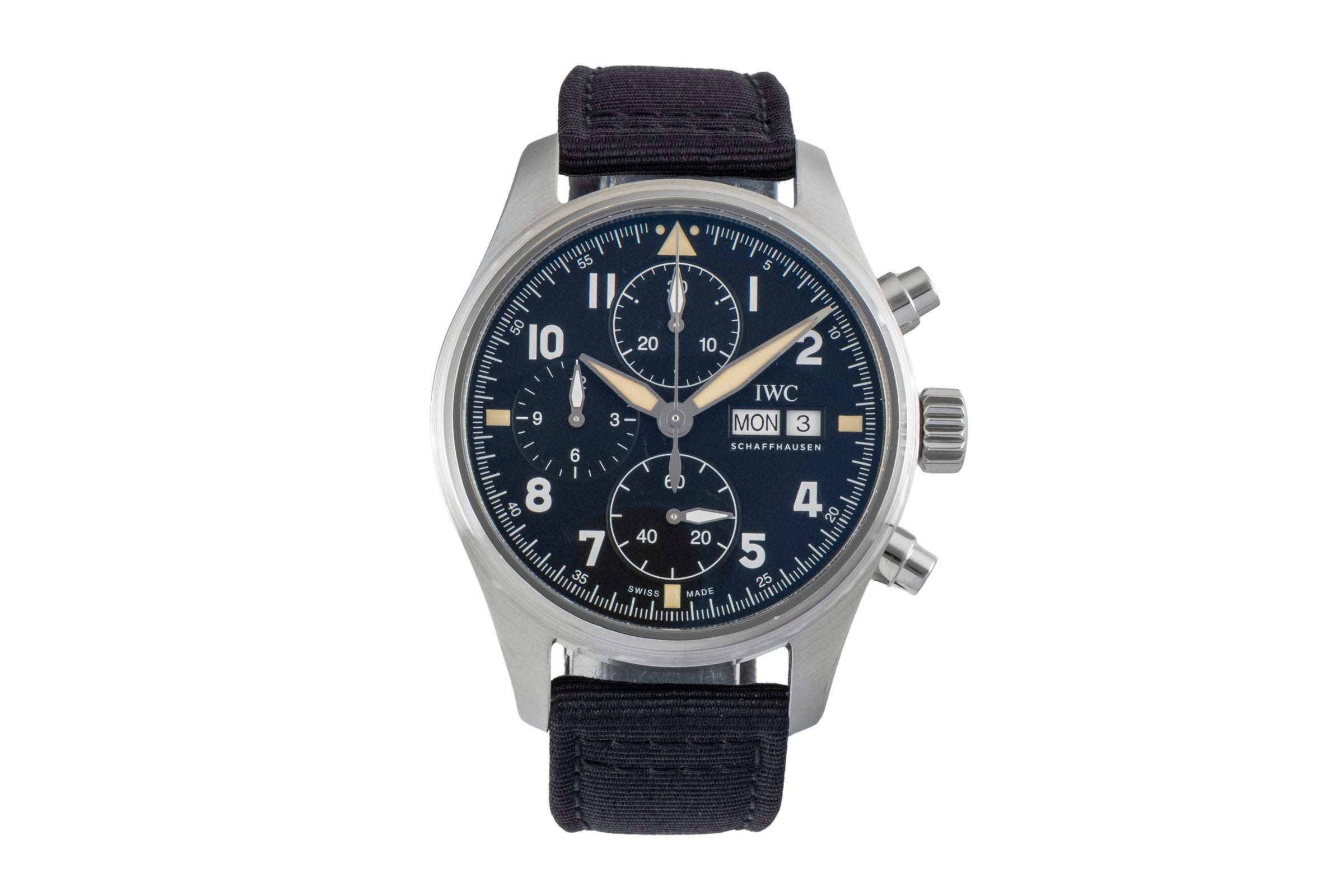 IWC Pilot Spitfire Chronograph Automatik Edelstahl Ref. IW387903 Papiere [2602006]