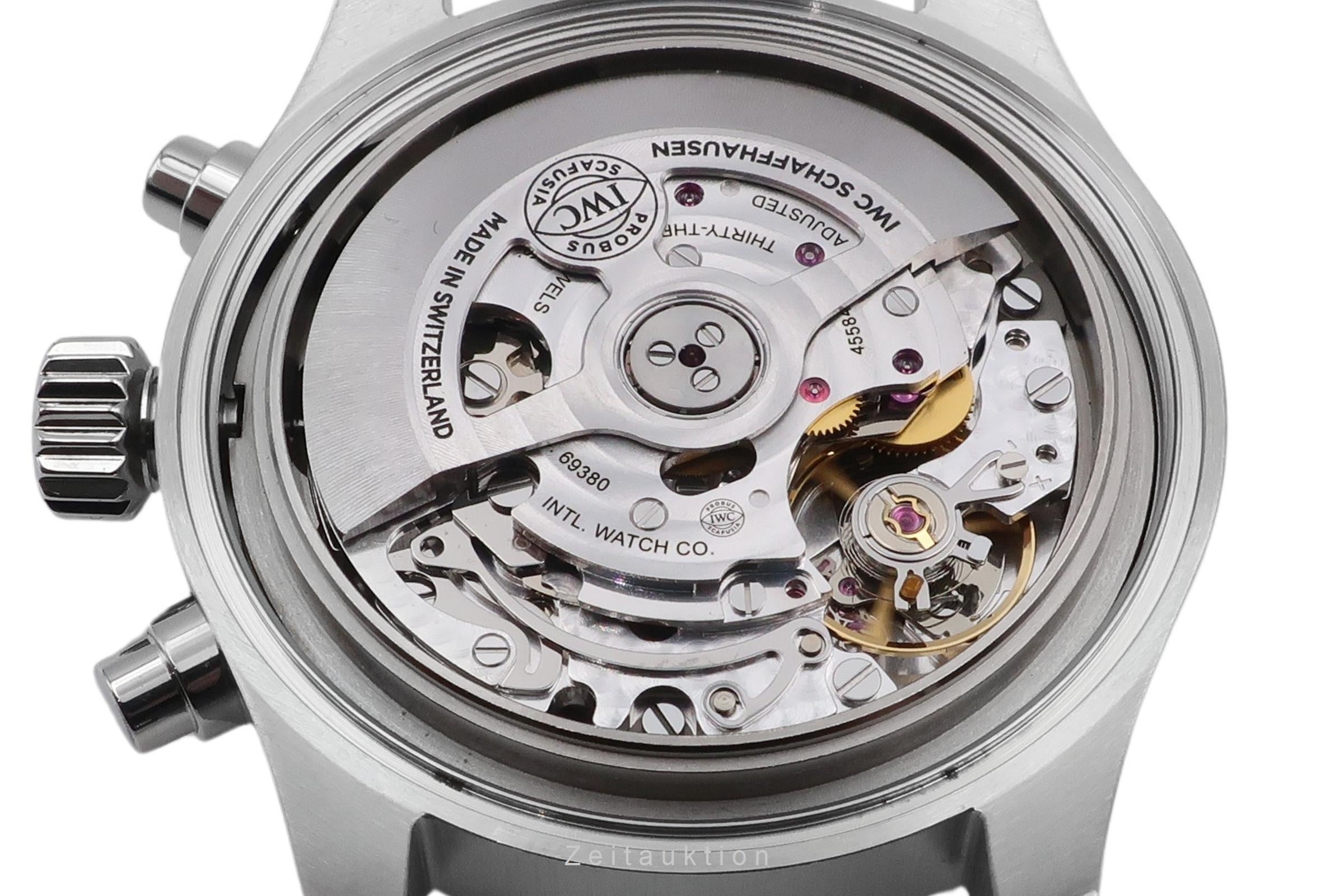 IWC Fliegerchronograph chronographe acier automatique montre pour hommes IW387903 LP: 7700EUR  [2602006]
