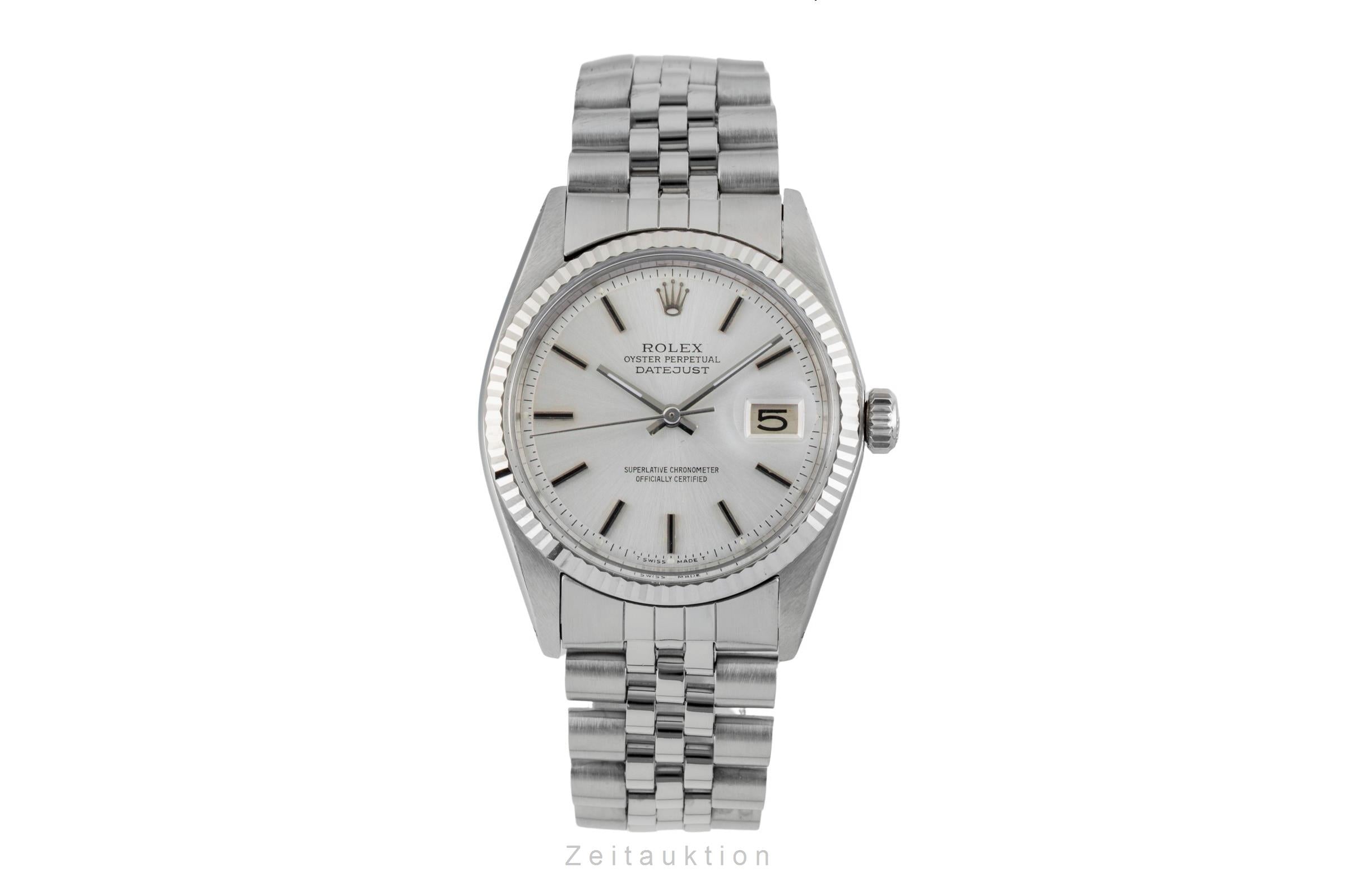 Rolex Datejust acero / oro blanco automático reloj para caballeros 1601 Vintage  [2602031]