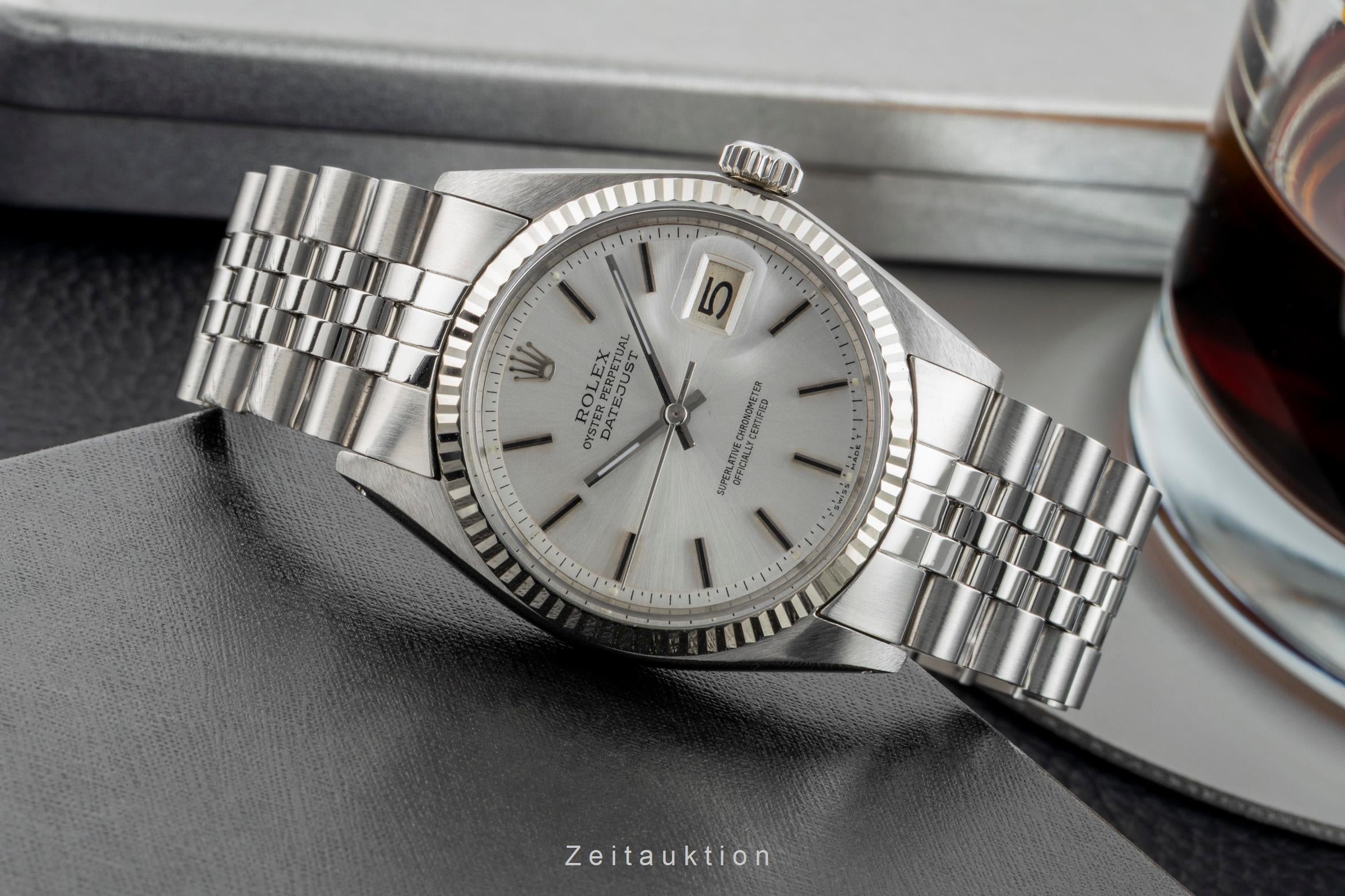 Rolex Datejust acero / oro blanco automático reloj para caballeros 1601 Vintage  [2602031]