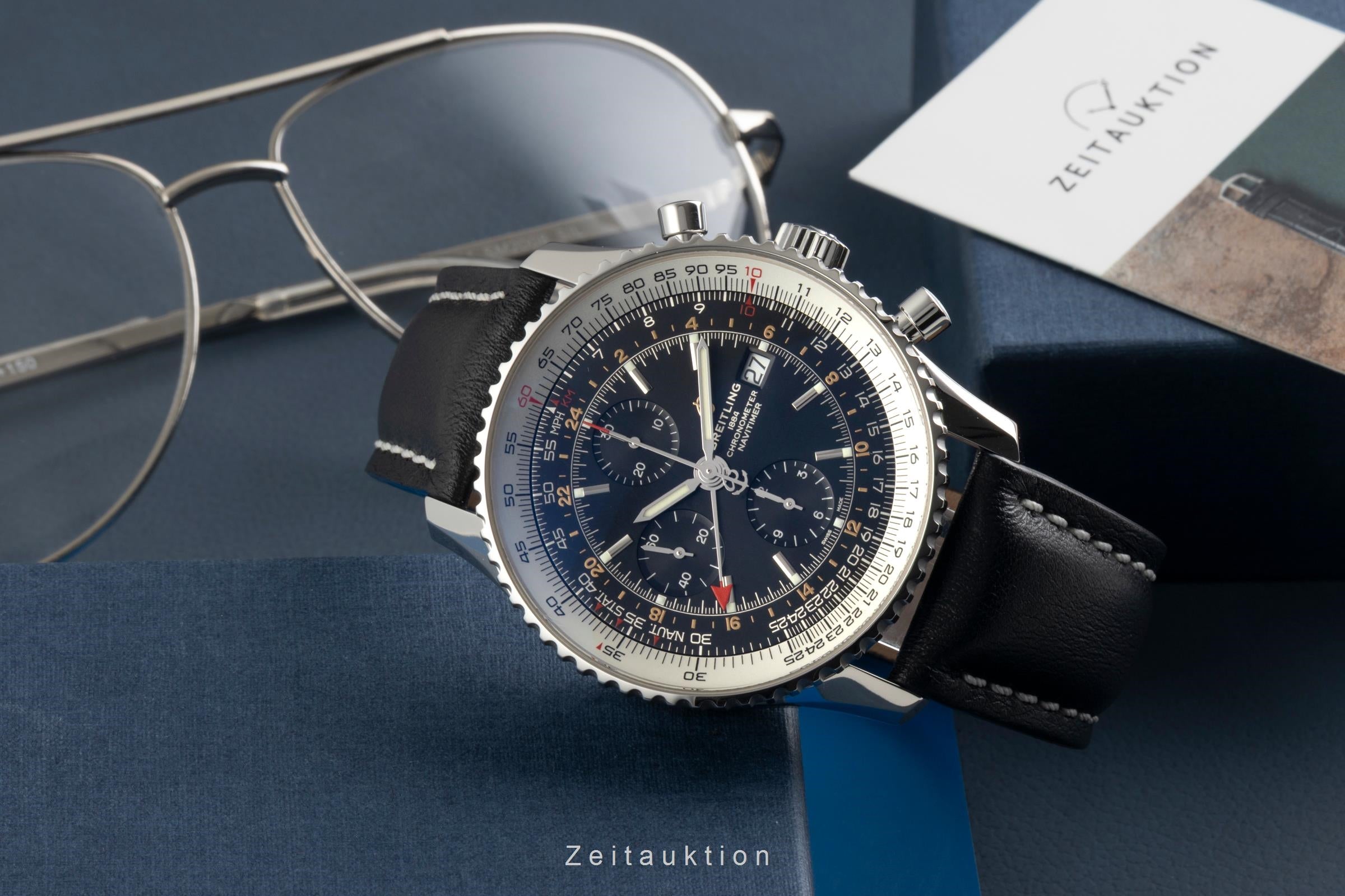 Breitling Navitimer World GMT Chronograph Edelstahl Automatik Ref. A24322 [2602033]