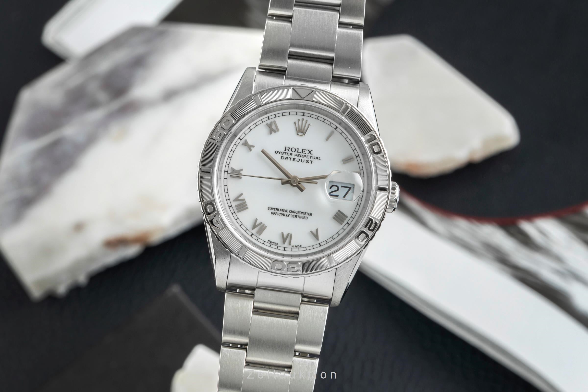 Rolex Datejust Turn-O-Graph acero / oro blanco automático reloj para caballeros 16264  [2602044]