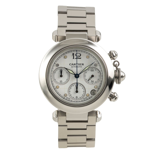 Cartier Pasha cronografo acciaio automatismo orologio da uomo W31039M7  [2602050]