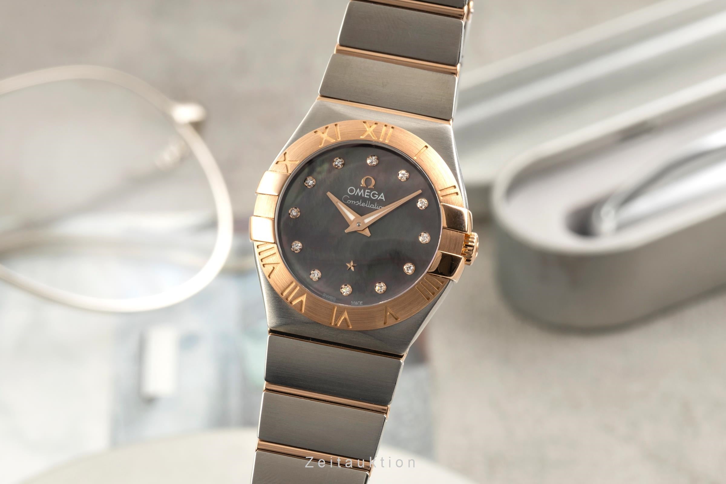 Omega Constellation Stahl / Gold Quarz Damenuhr Ref. 123.20.27.60.57.006 B&P [2602064]