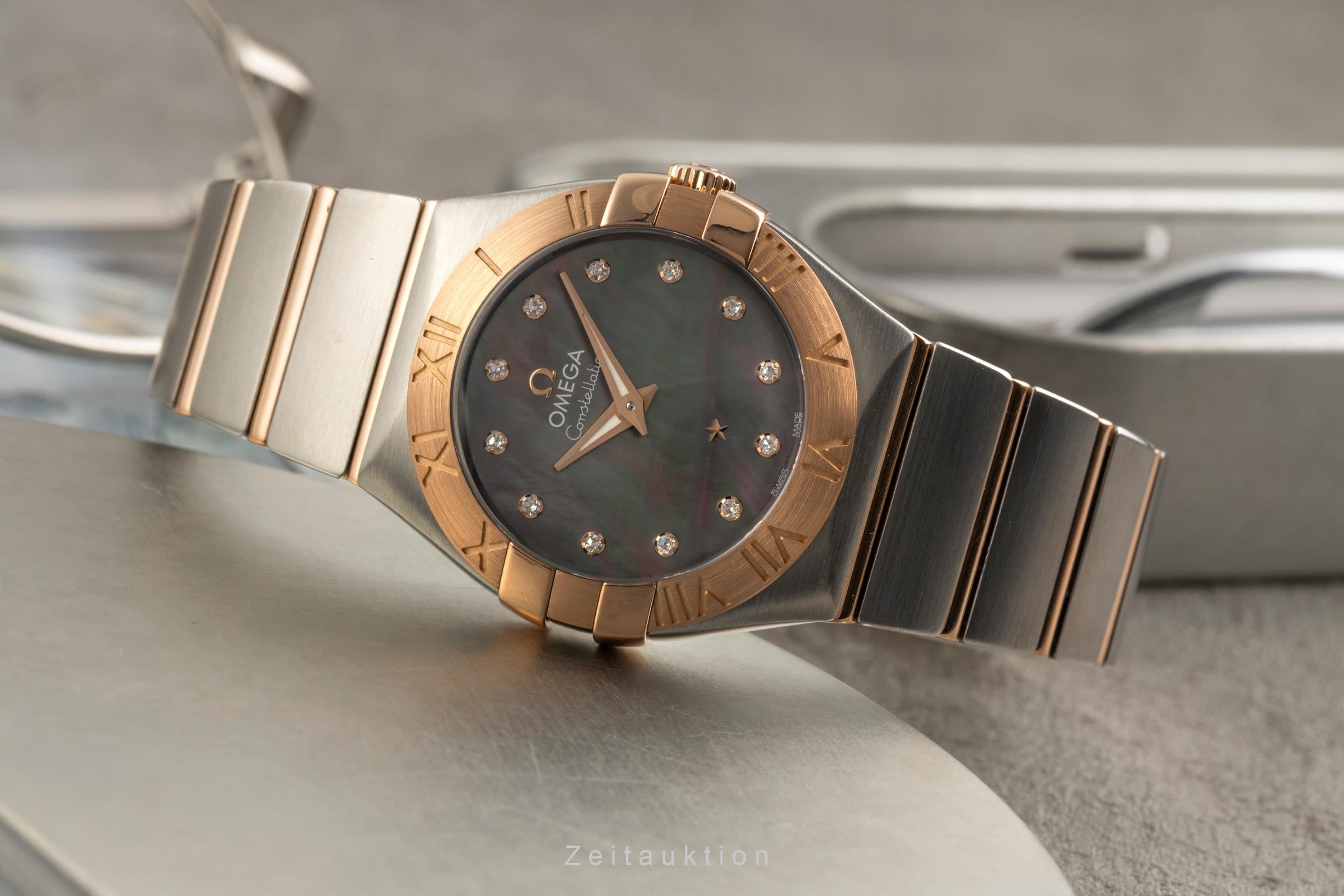 Omega Constellation Stahl / Gold Quarz Damenuhr Ref. 123.20.27.60.57.006 B&P [2602064]