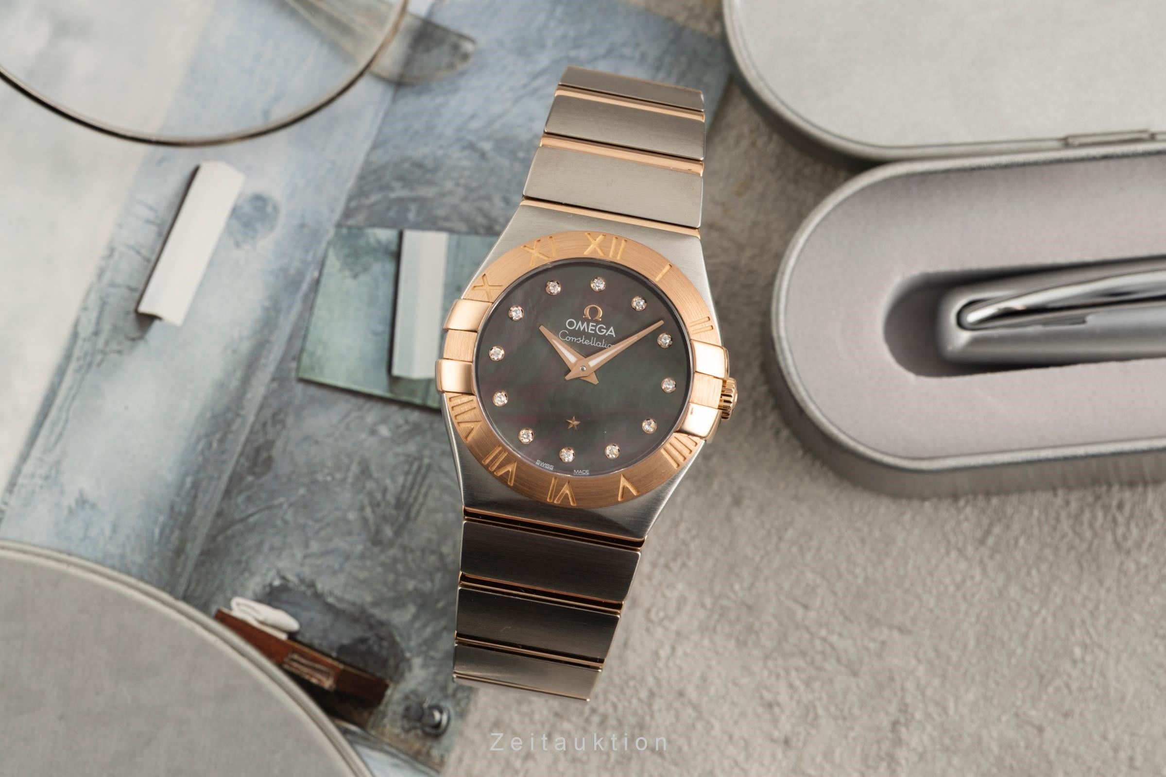 Omega Constellation Stahl / Gold Quarz Damenuhr Ref. 123.20.27.60.57.006 B&P [2602064]