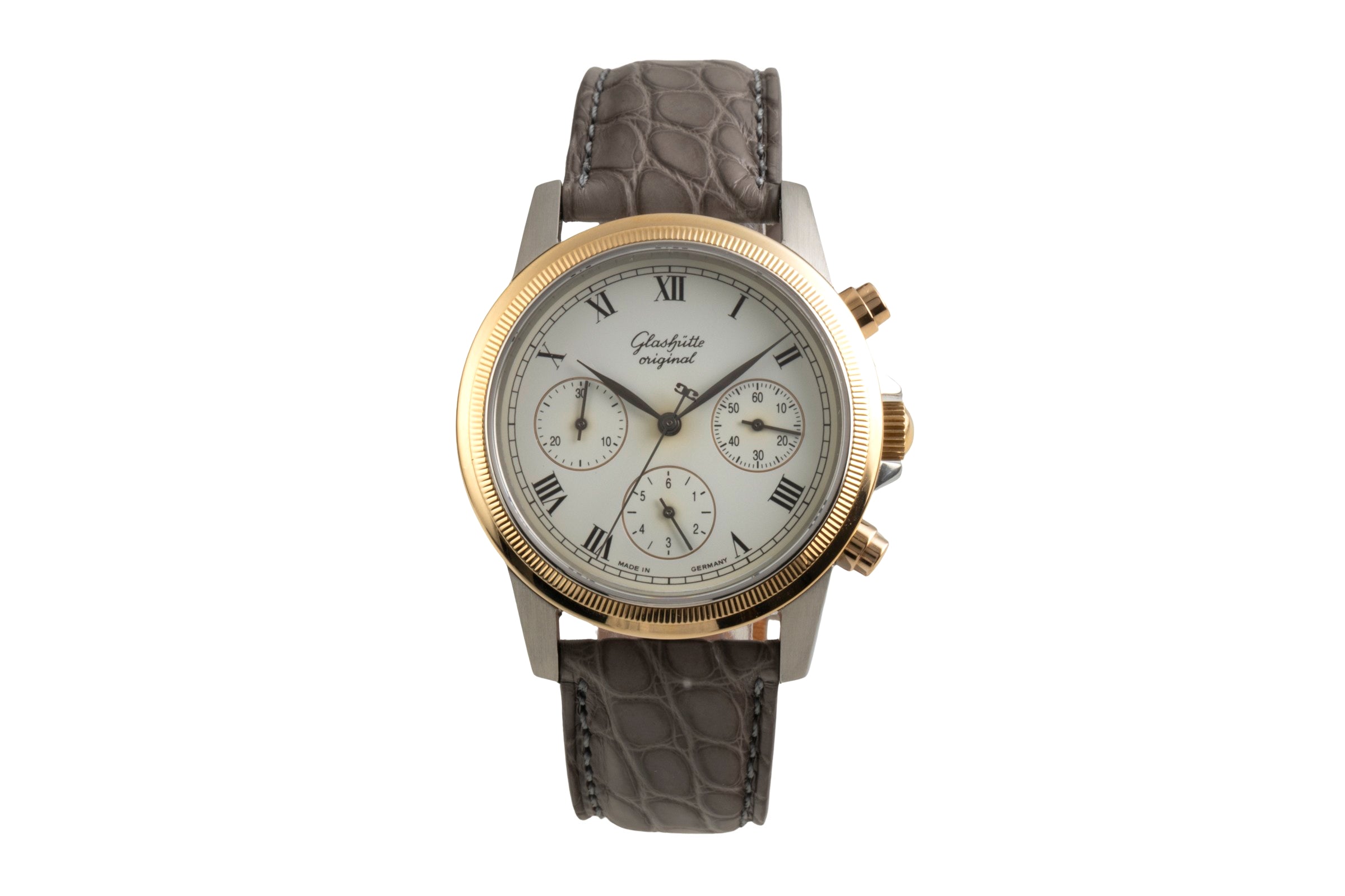 Glashütte Chronograph Stahl / Gold Automatik Ref. 10-60-05-05-04 B&P 1995 [2602065]