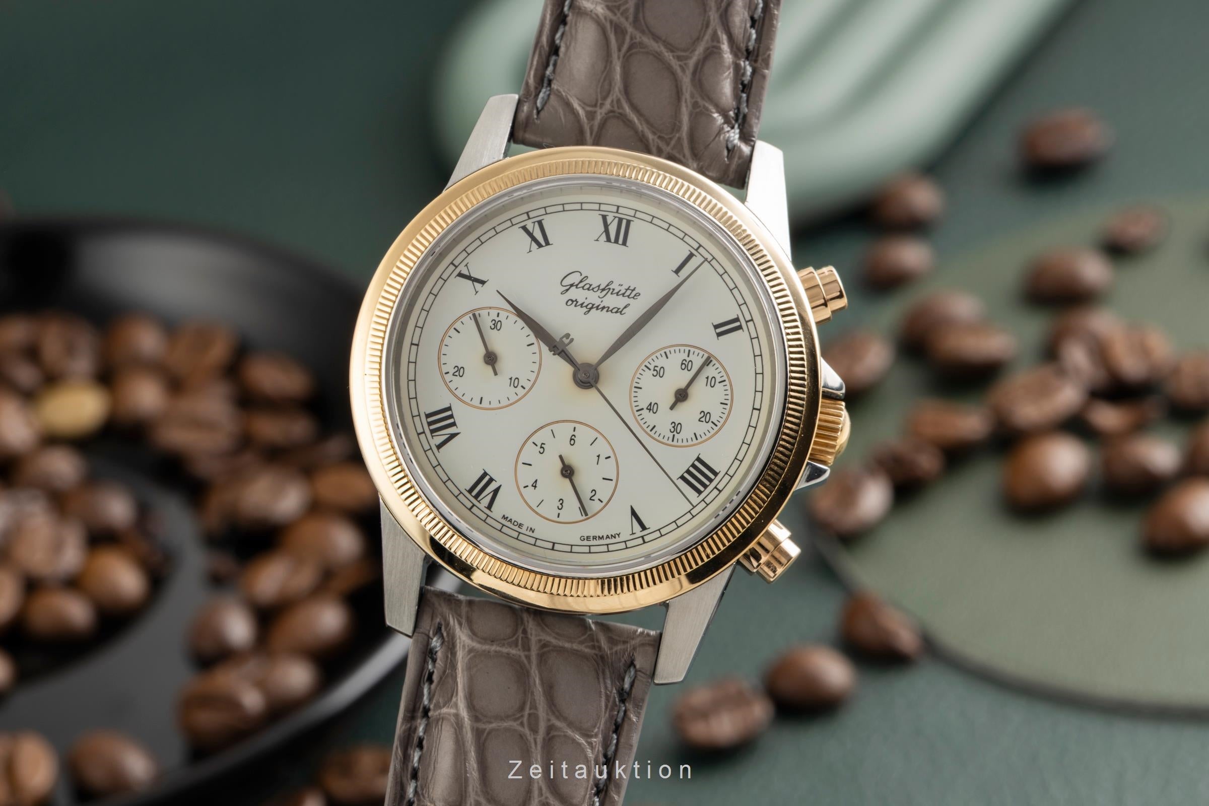 Glashütte Chronograph Stahl / Gold Automatik Ref. 10-60-05-05-04 B&P 1995 [2602065]