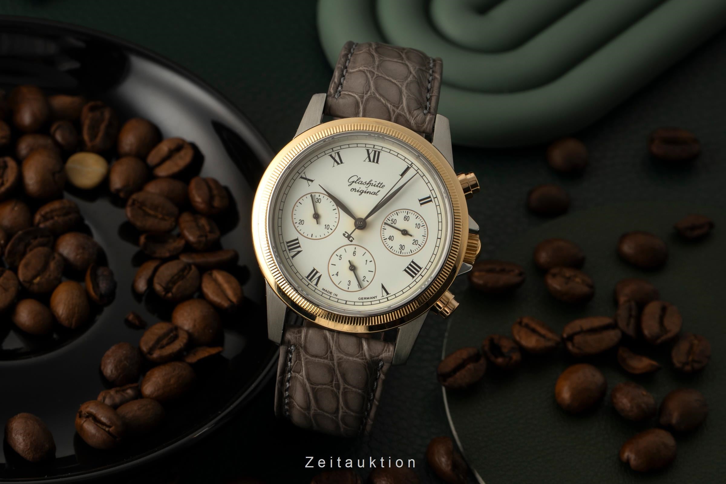 Glashütte chronographe acier / or  automatique montre pour hommes 10-60-05-05-04  [2602065]