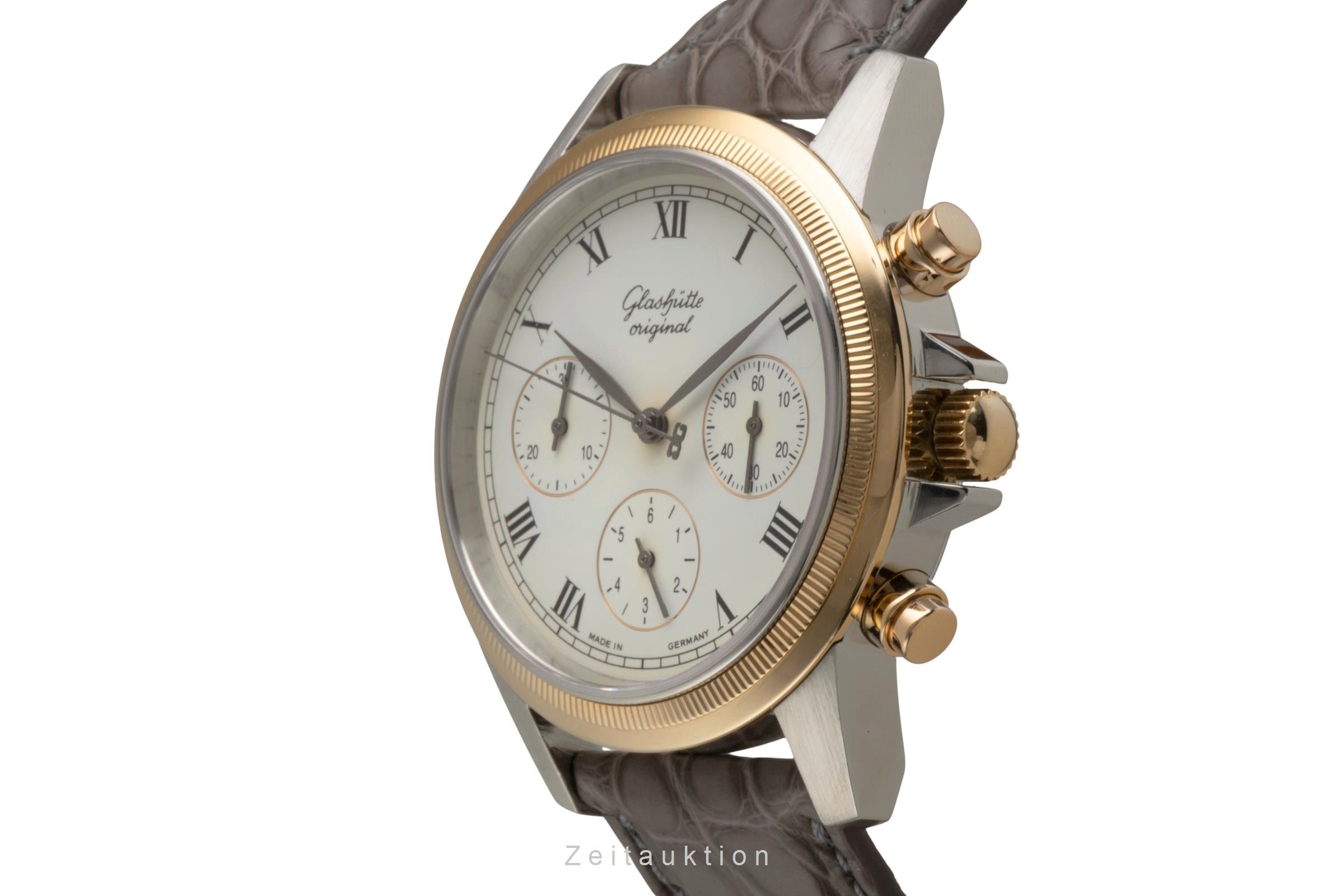 Glashütte chronographe acier / or  automatique montre pour hommes 10-60-05-05-04  [2602065]