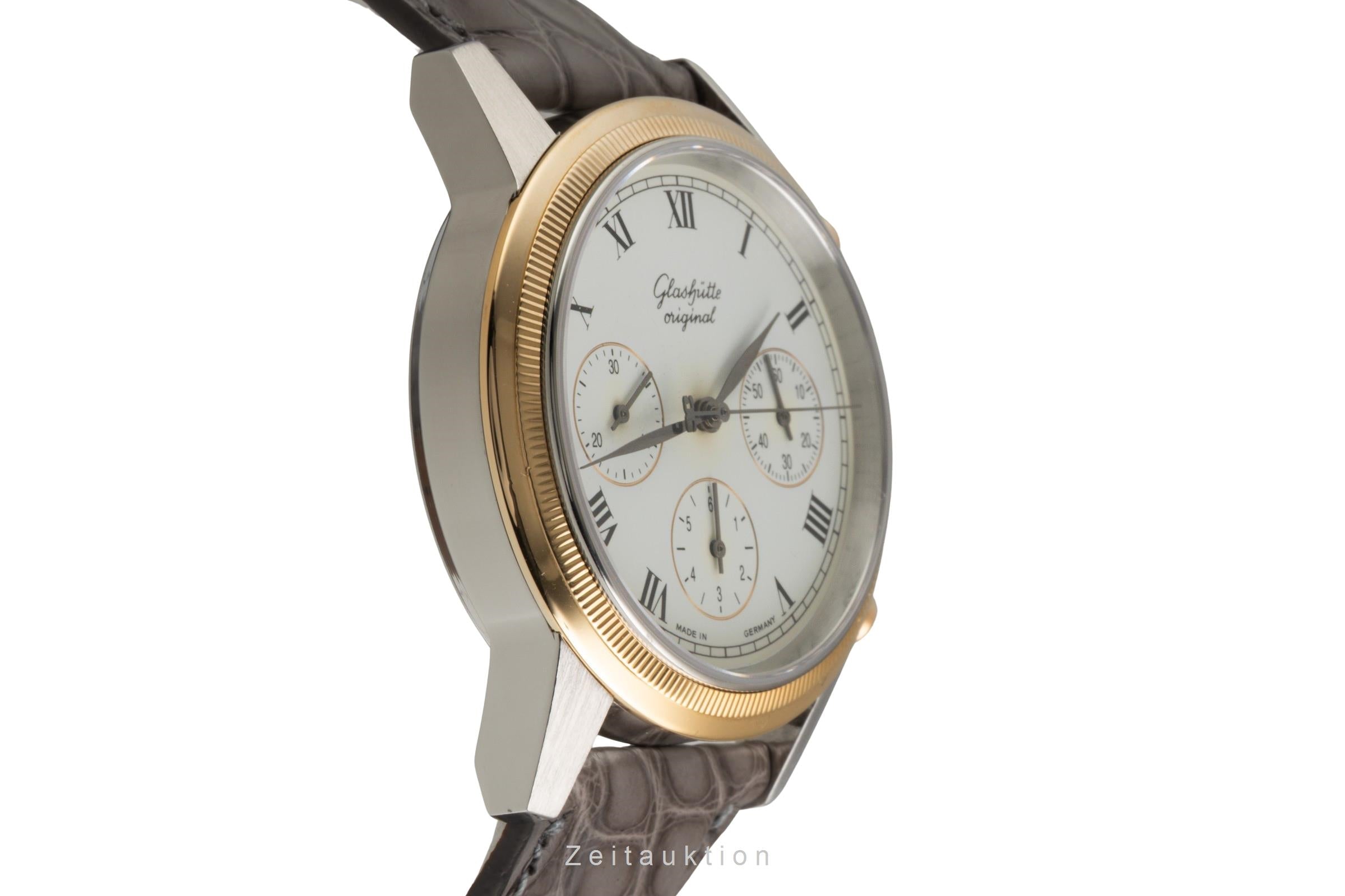 Glashütte chronographe acier / or  automatique montre pour hommes 10-60-05-05-04  [2602065]