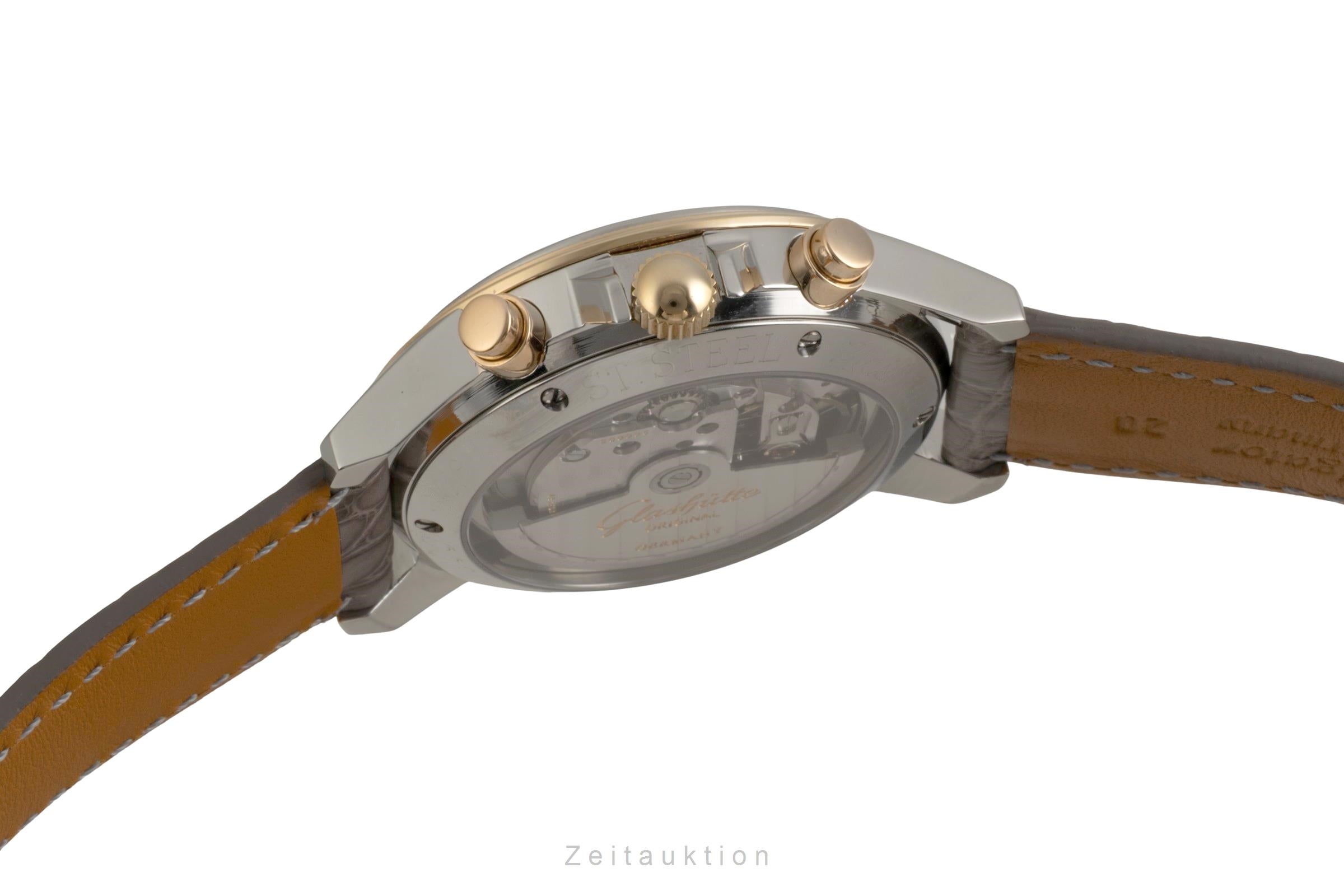 Glashütte chronographe acier / or  automatique montre pour hommes 10-60-05-05-04  [2602065]