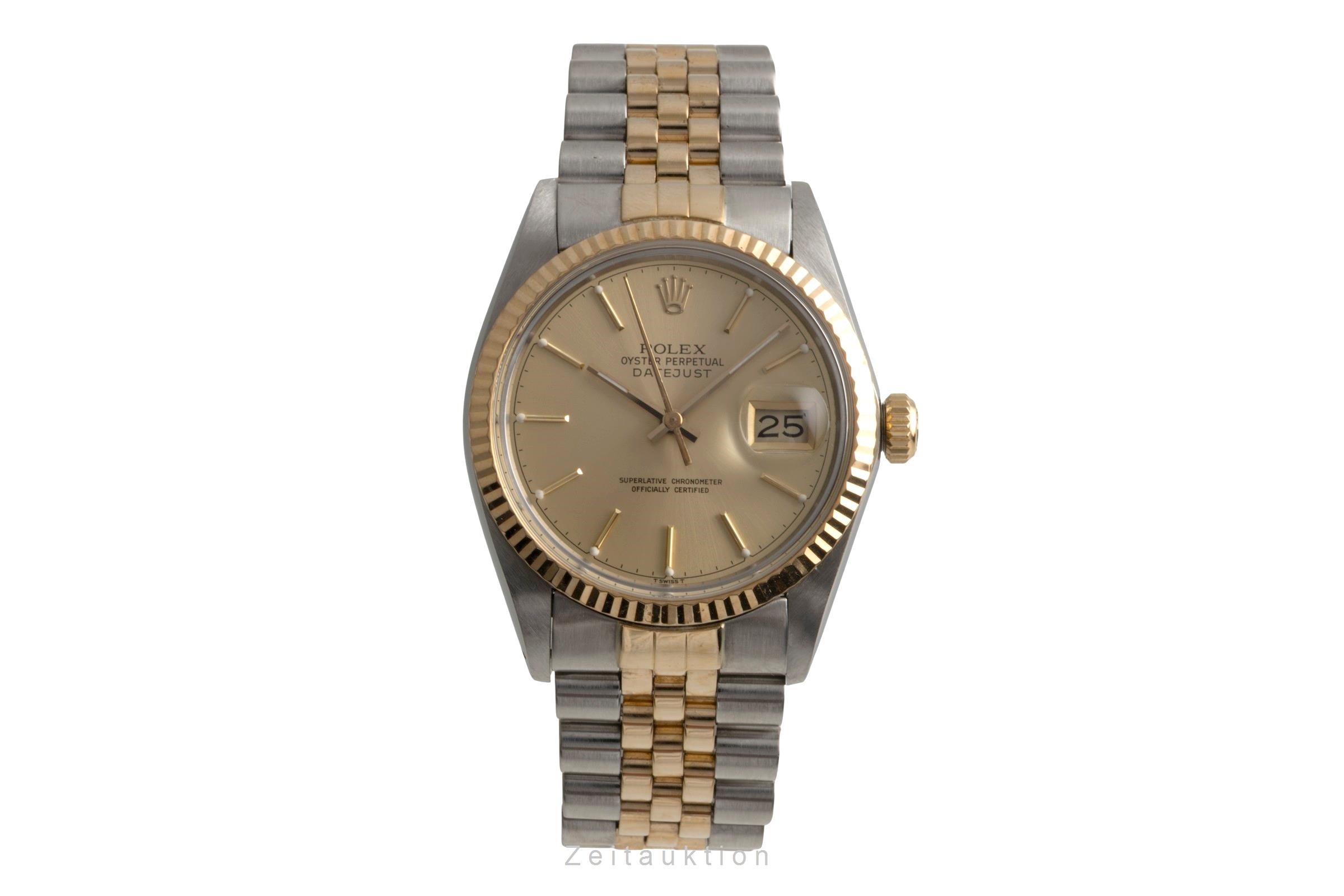 Rolex Datejust acier / or  automatique montre pour hommes 16013 Vintage  [2602066]