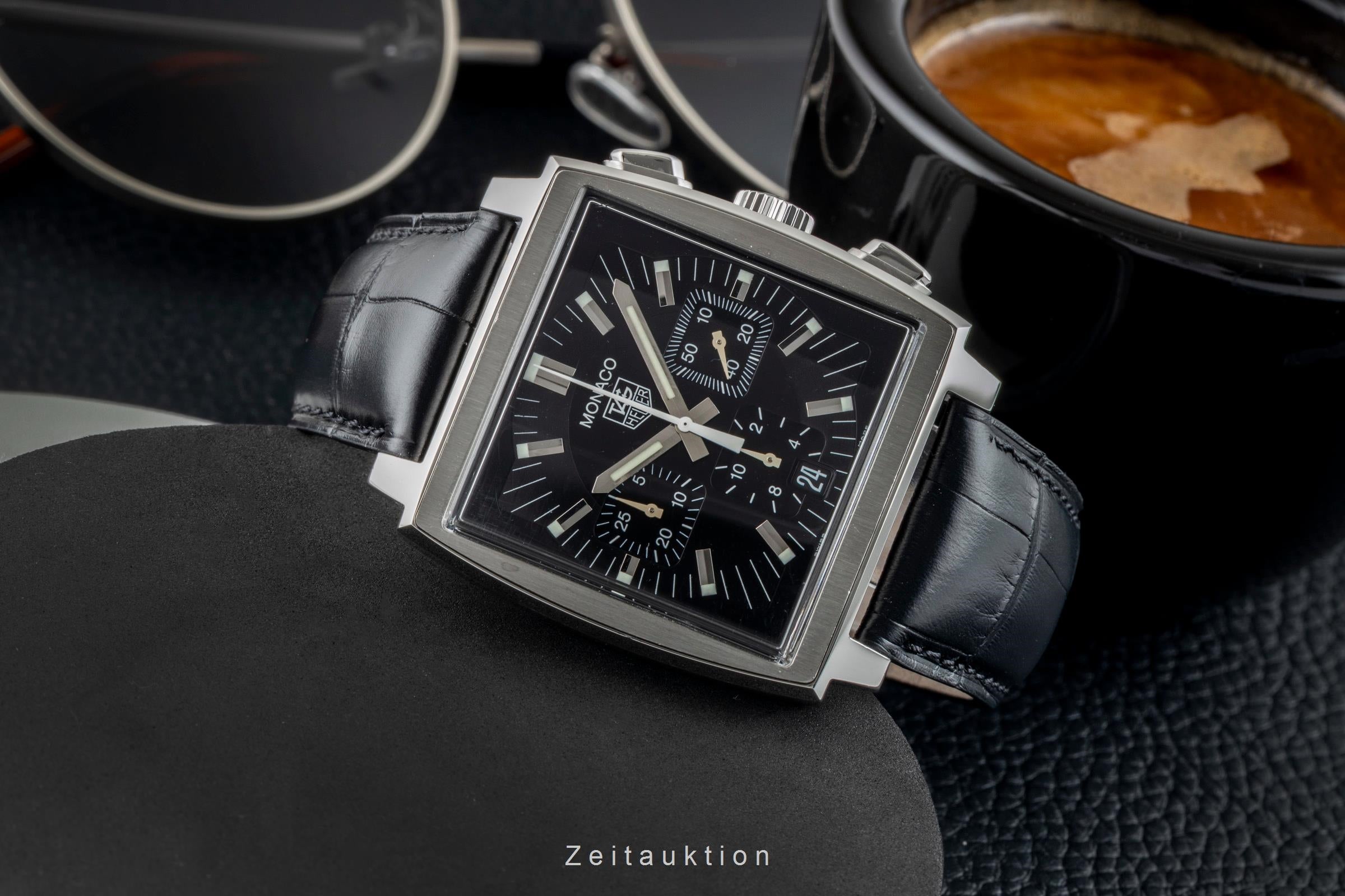 Tag Heuer Monaco chronograph steel automatic men's watch CW2111-0  [2602077]