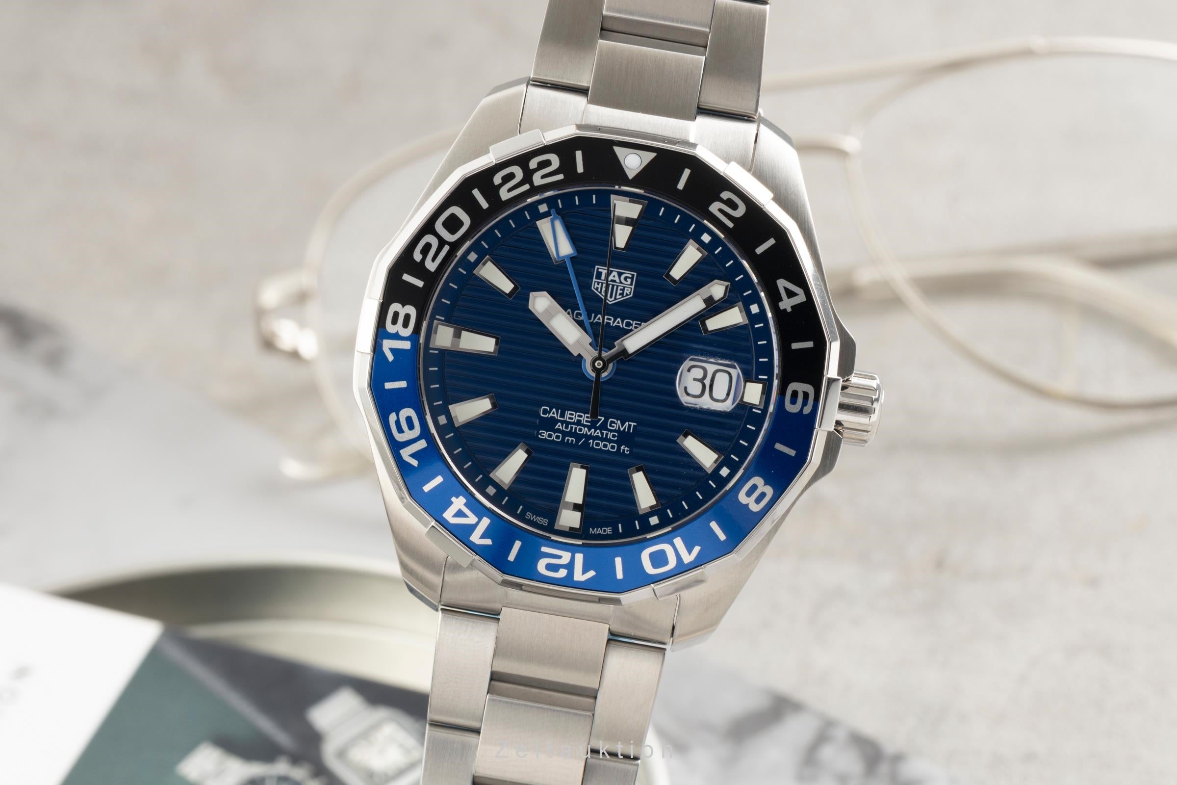 Tag Heuer Aquaracer steel automatic Kal. 7 GMT Ref. WAY201T.BA0927