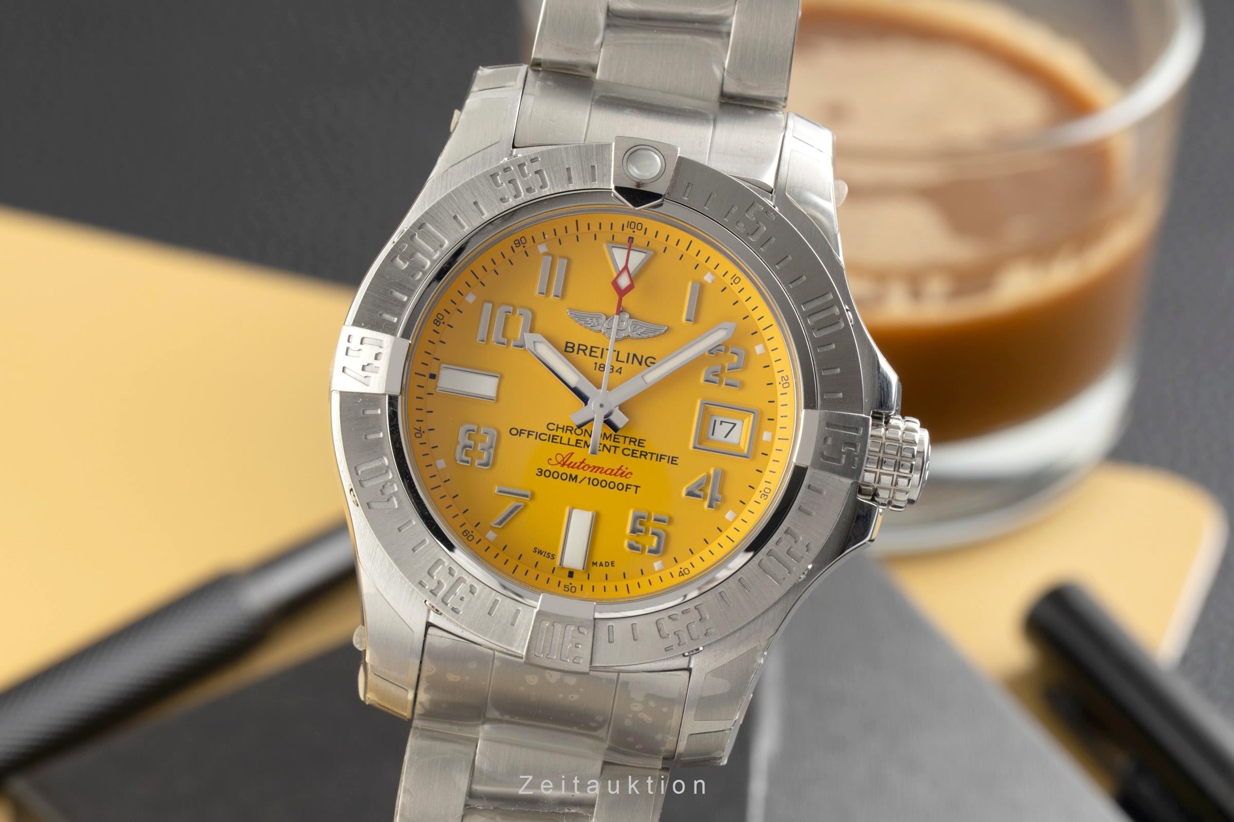 Breitling Avenger Seawolf acero automático reloj para caballeros A17331101I1A1  [2602097]