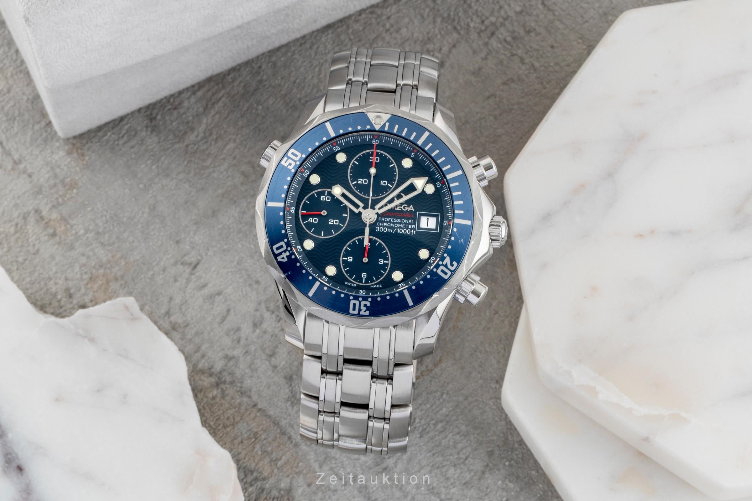 Omega Seamaster chronographe acier automatique montre pour hommes 2225.80.00 LP: 9300EUR  [2602098]