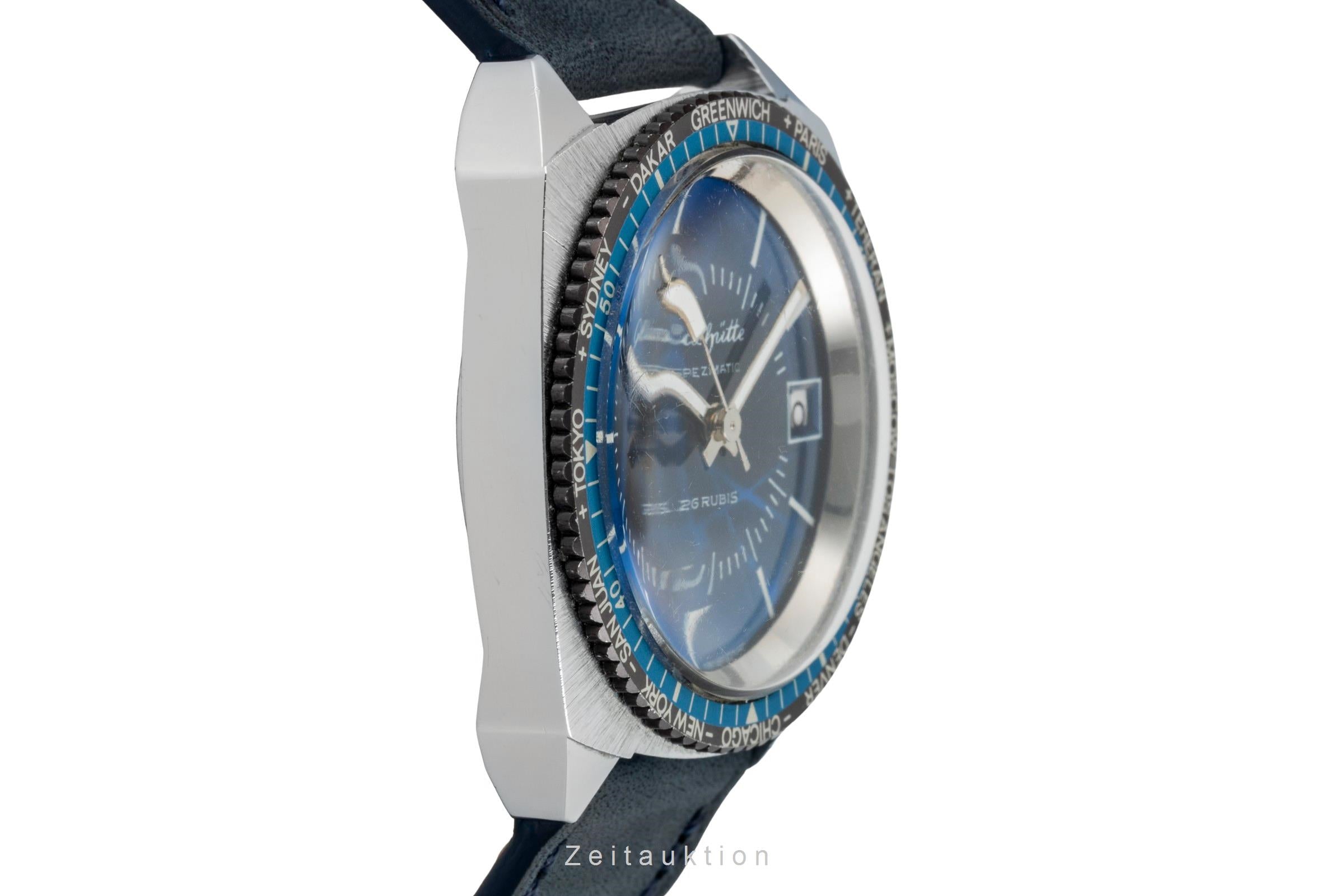 Glashütte Spezimatic latón cromado automático reloj para caballeros Vintage  [2602100]