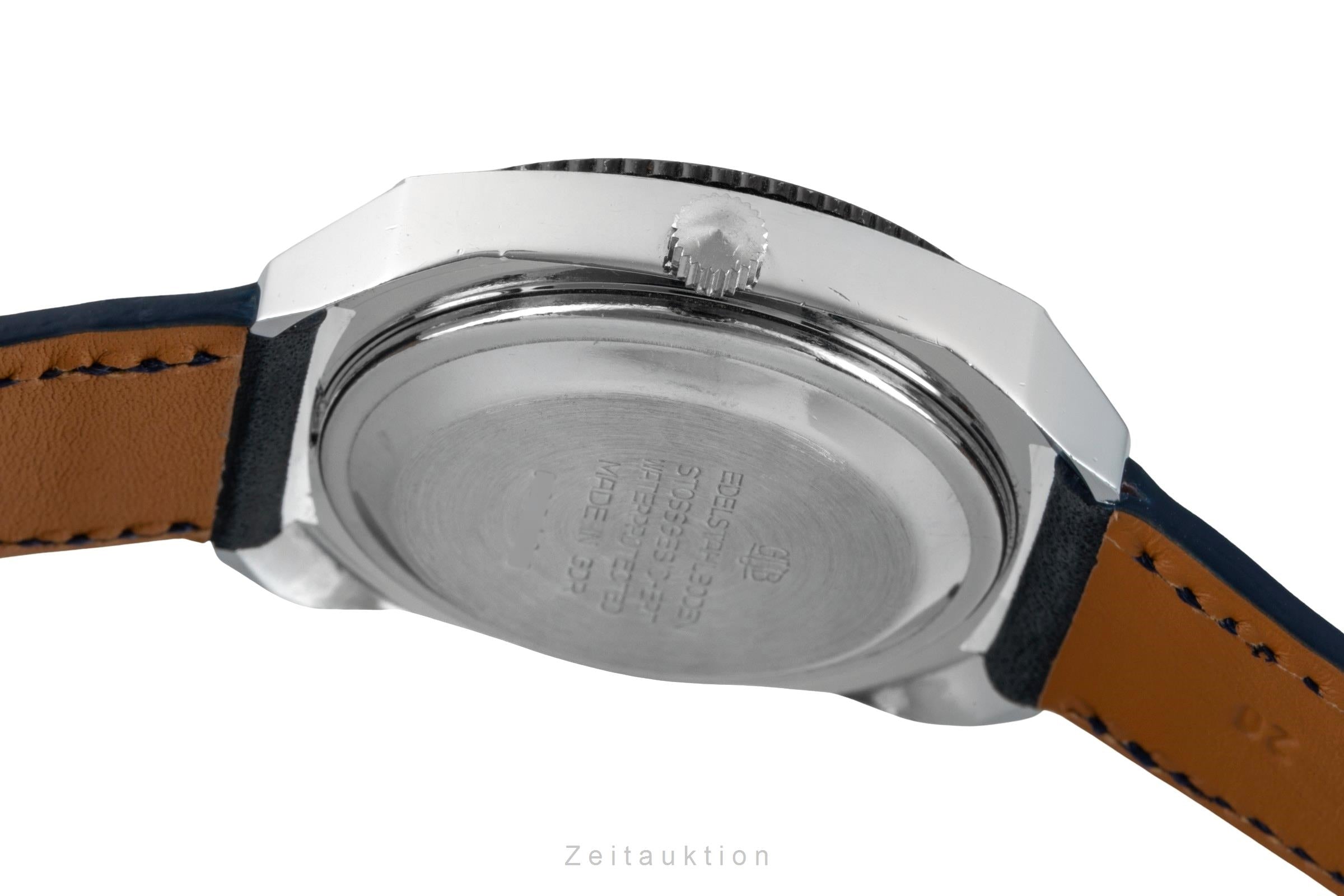 Glashütte Spezimatic latón cromado automático reloj para caballeros Vintage  [2602100]