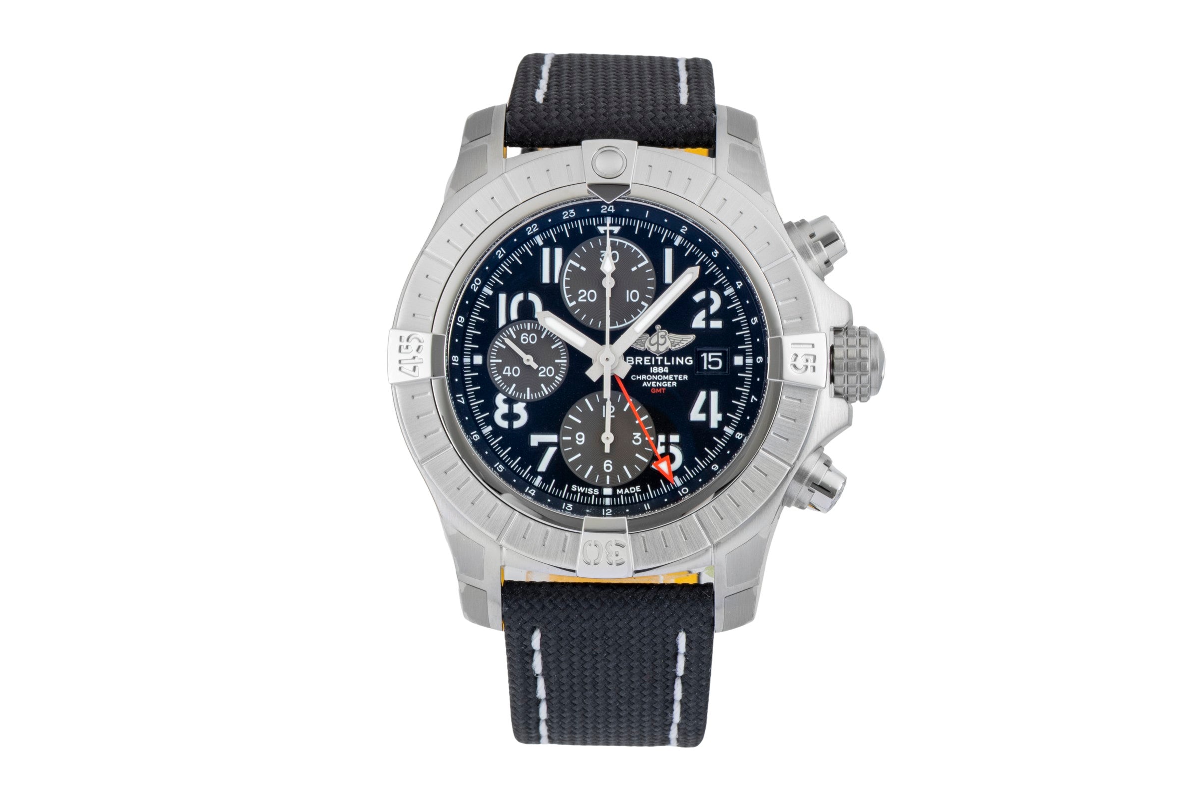 Breitling Avenger Chronograph GMT 45 Stahl Automatik Ref. A24315101B1X1 B&P New [2602110]