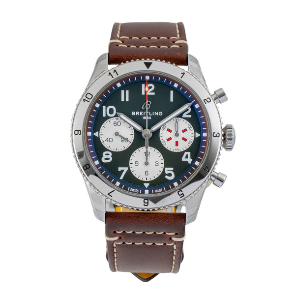 Breitling Classic AVI Chronograph 42 Curtiss Warhawk Stahl Ref A233802A1L1X1 B&P [2602127]