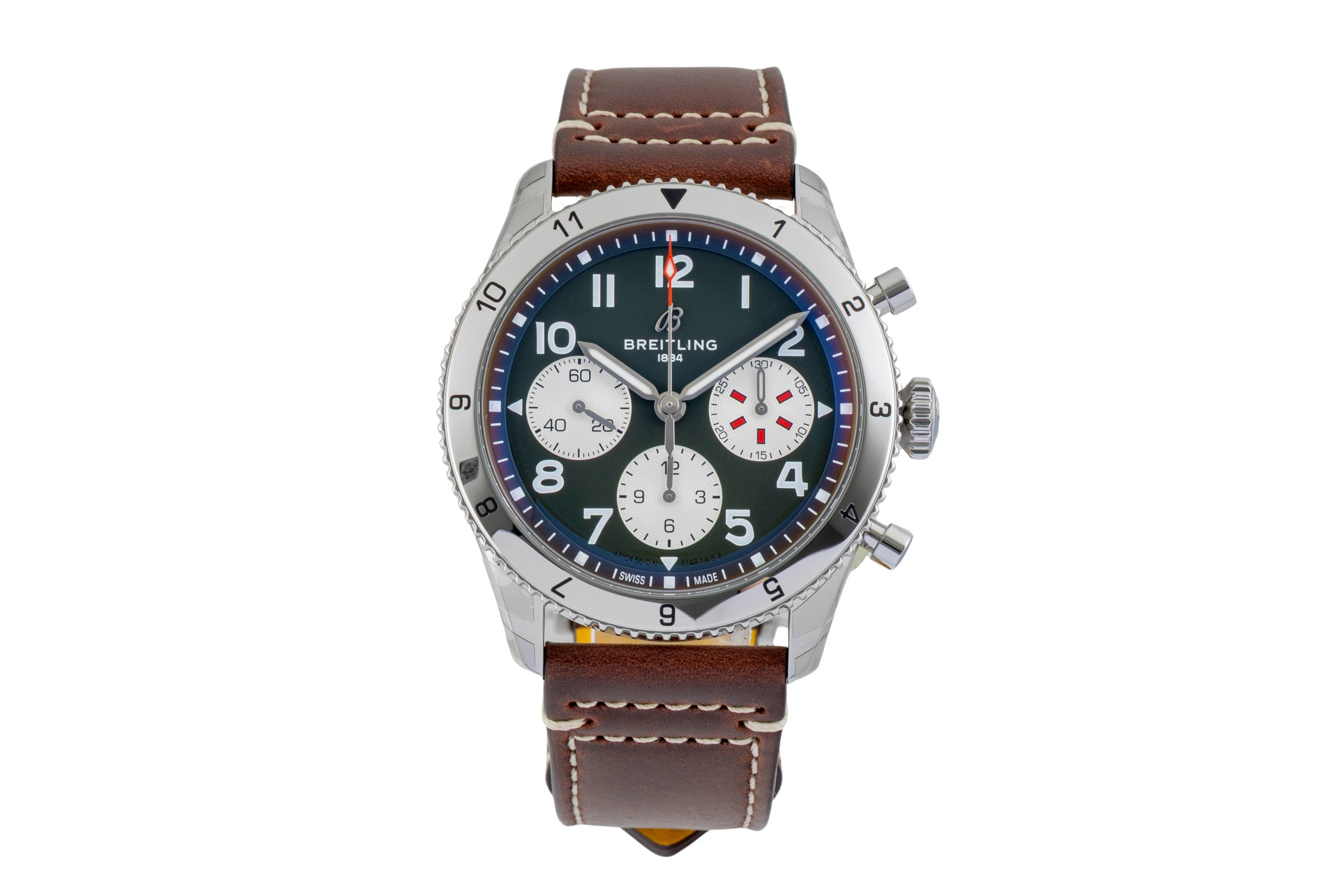 Breitling Classic AVI Chronograph 42 Curtiss Warhawk Stahl Ref A233802A1L1X1 B&P [2602127]