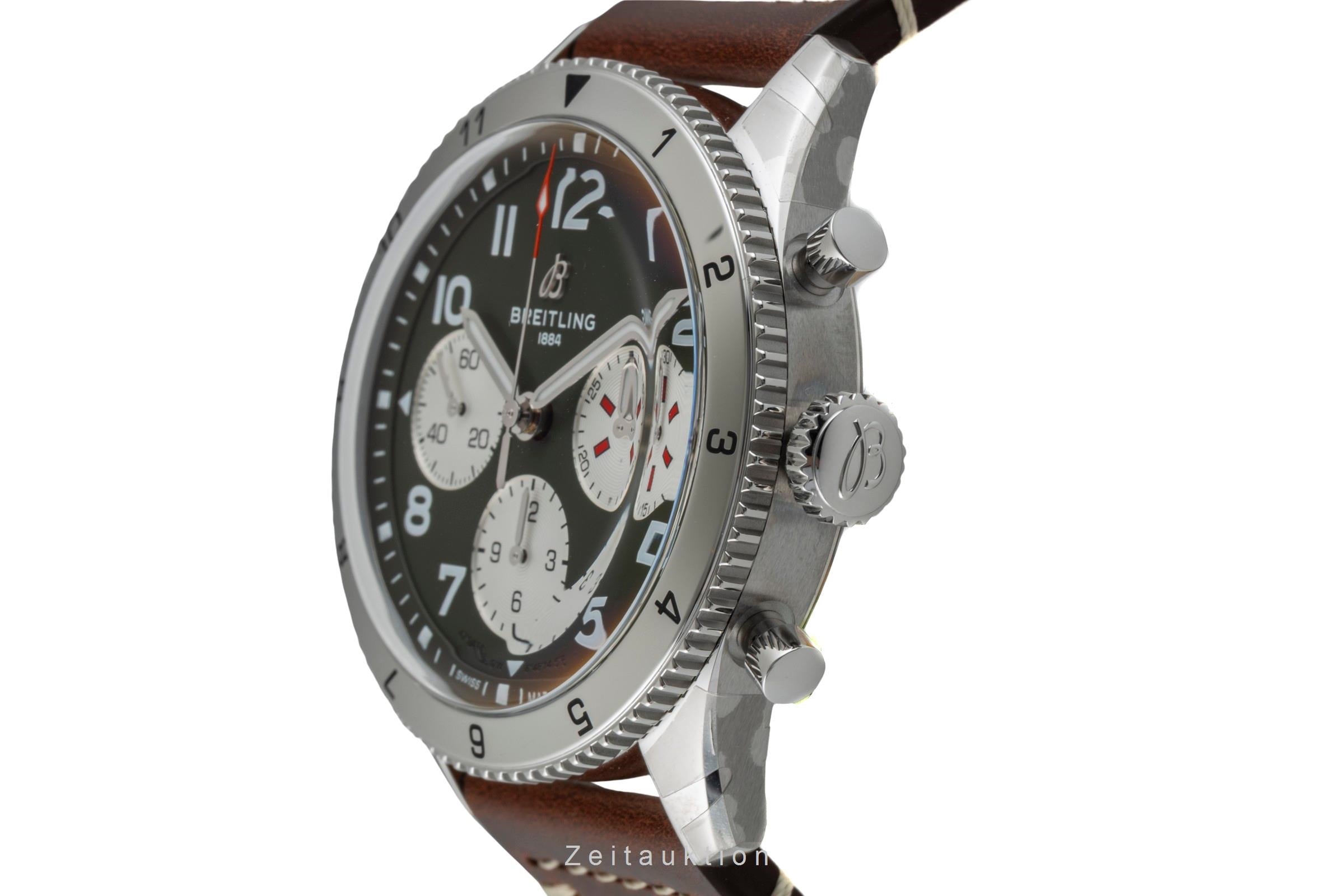 Breitling Classic AVI Chronograph 42 Curtiss Warhawk Stahl Ref A233802A1L1X1 B&P [2602127]
