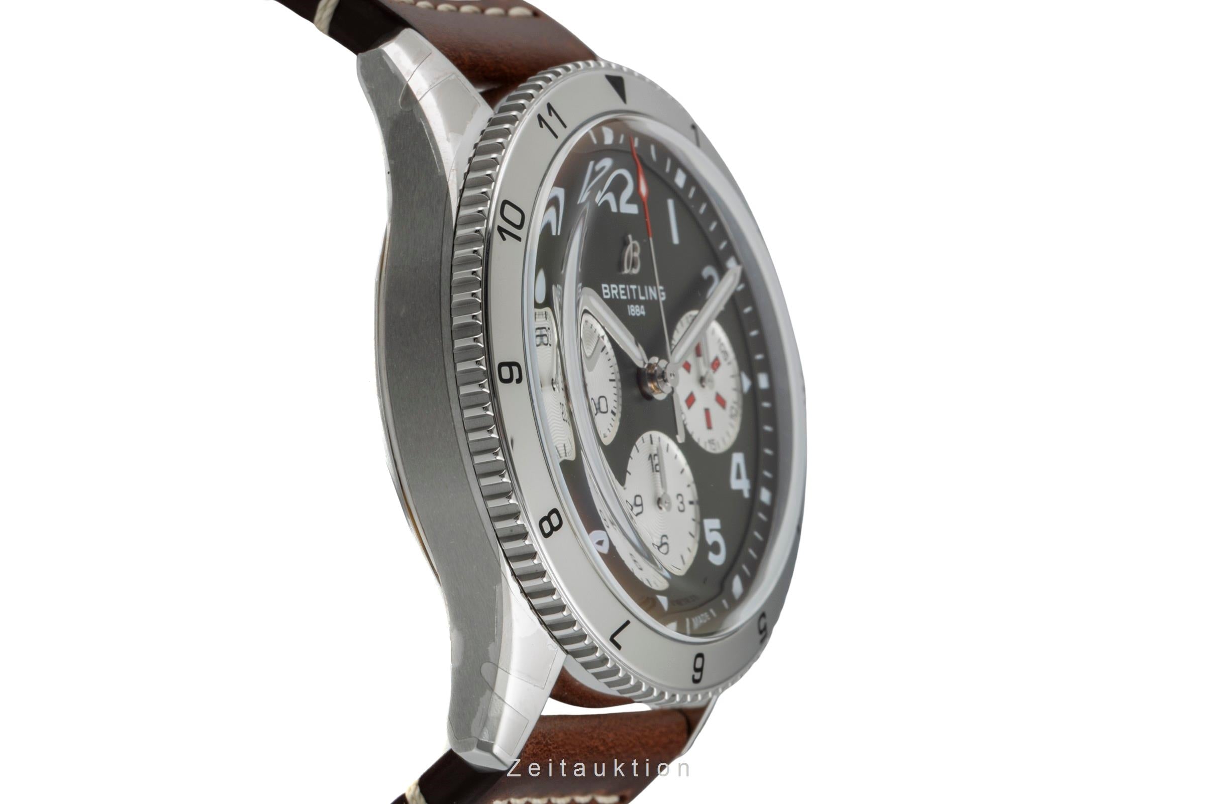 Breitling Classic AVI Chronograph 42 Curtiss Warhawk Stahl Ref A233802A1L1X1 B&P [2602127]