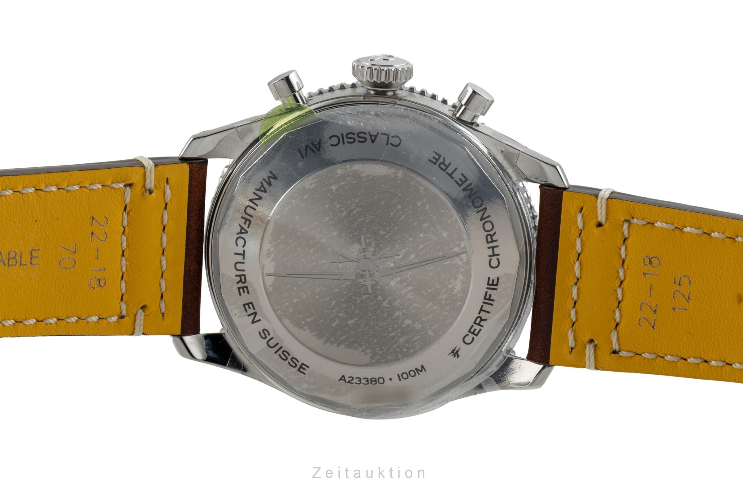Breitling Classic AVI Chronograph 42 Curtiss Warhawk Stahl Ref A233802A1L1X1 B&P [2602127]