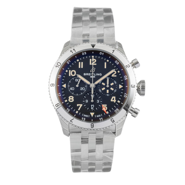 Breitling Super Avi cronógrafo acero automático reloj para caballeros AB04453A1B1A1 LP: 11500EUR  [2602129]