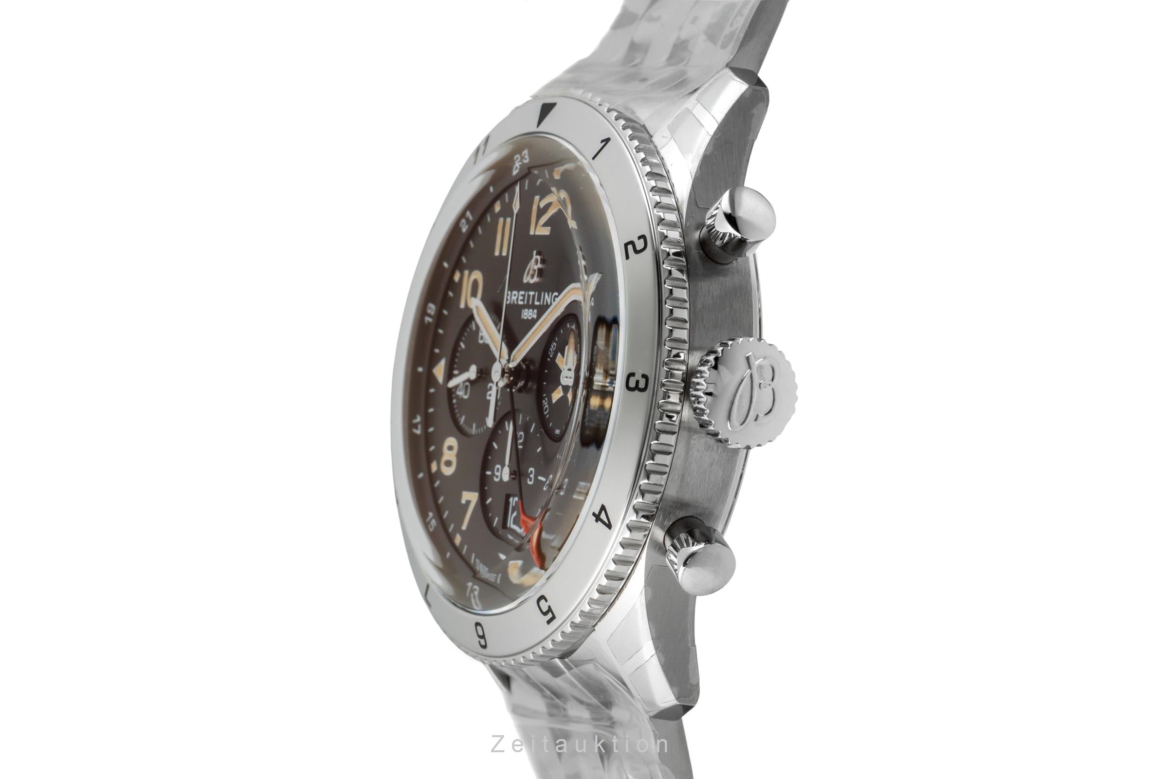 Breitling Super Avi cronógrafo acero automático reloj para caballeros AB04453A1B1A1 LP: 11500EUR  [2602129]