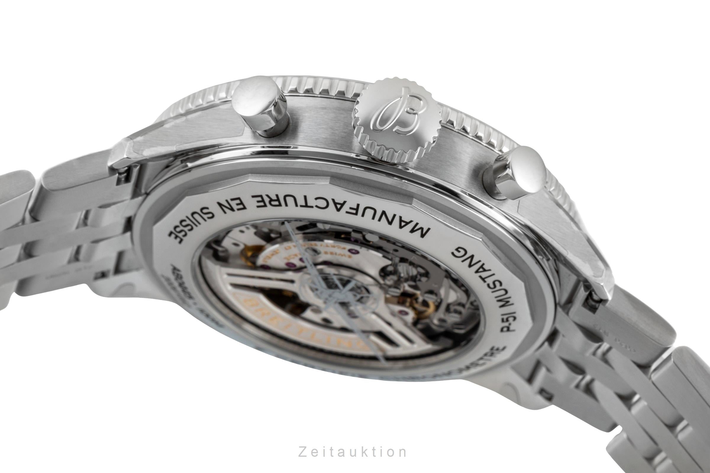 Breitling Super Avi cronógrafo acero automático reloj para caballeros AB04453A1B1A1 LP: 11500EUR  [2602129]