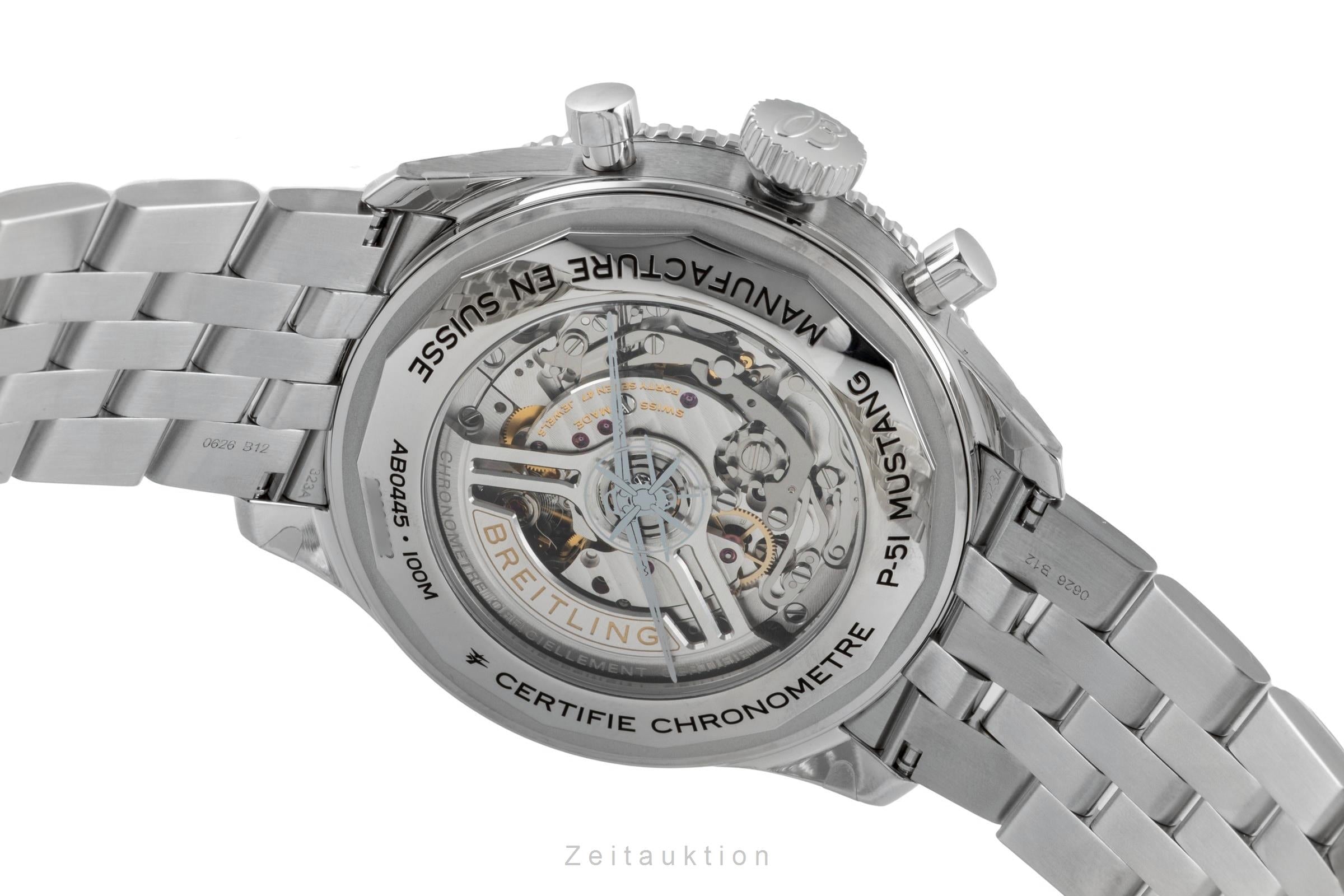 Breitling Super Avi cronógrafo acero automático reloj para caballeros AB04453A1B1A1 LP: 11500EUR  [2602129]