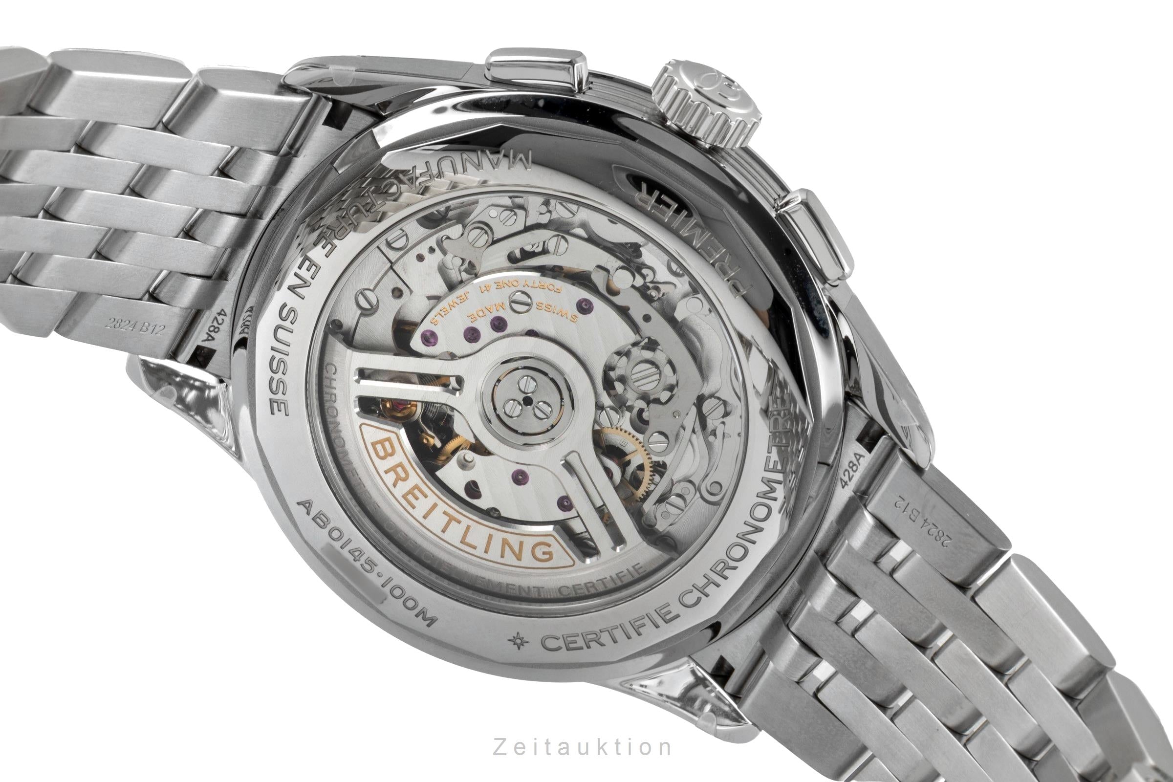 Breitling Premier B01 Chronograph 42 Stahl Automatik Ref. AB0145211G1A1 B&P New [2602130]