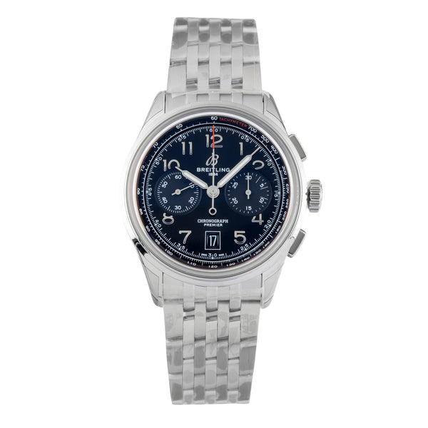 Breitling Premier B01 Chronograph 42 Stahl Automatik Ref. AB0145221B1A1 B&P New [2602131]