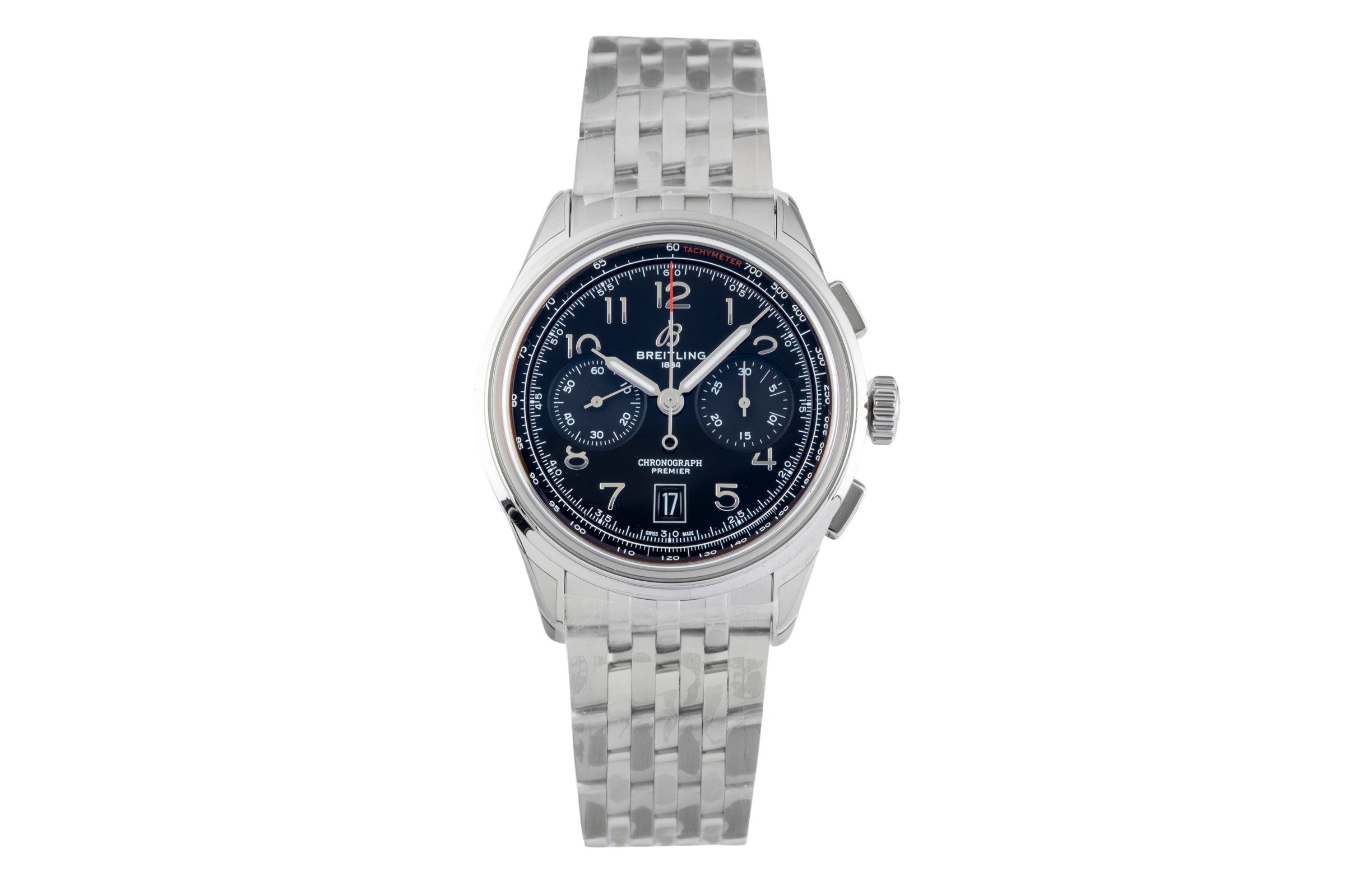 Breitling Premier B01 Chronograph 42 Stahl Automatik Ref. AB0145221B1A1 B&P New [2602131]