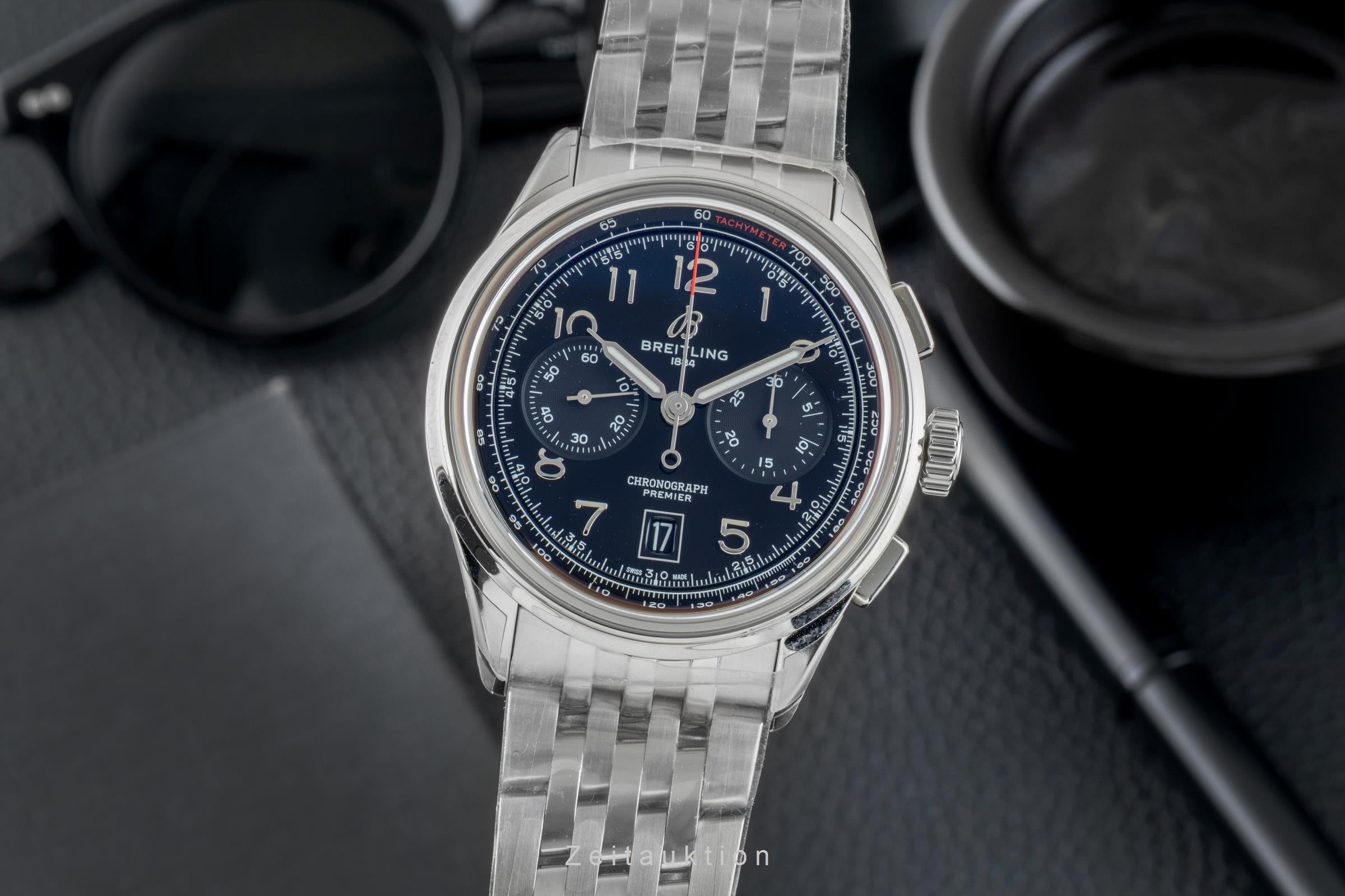 Breitling Premier B01 Chronograph 42 Stahl Automatik Ref. AB0145221B1A1 B&P New [2602131]