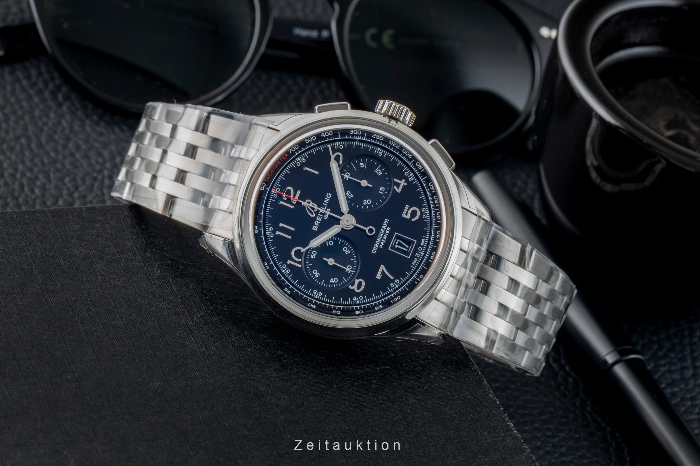 Breitling Premier B01 Chronograph 42 Stahl Automatik Ref. AB0145221B1A1 B&P New [2602131]